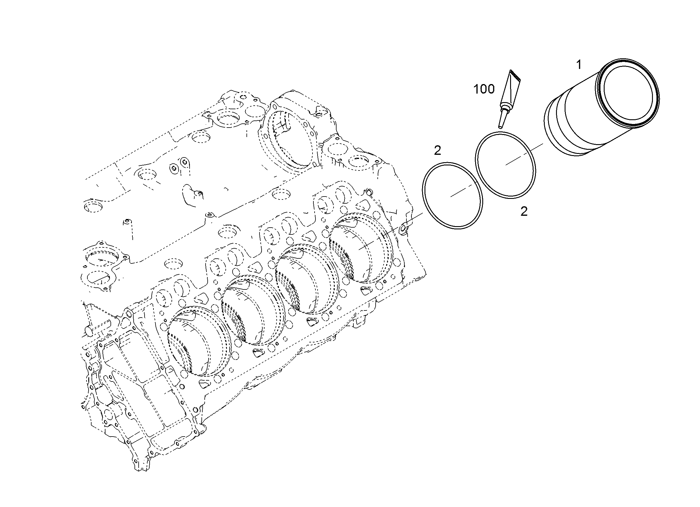 ГИЛЬЗА ЦИЛИНДРА 128/150X262 11406892 LIEBHERR