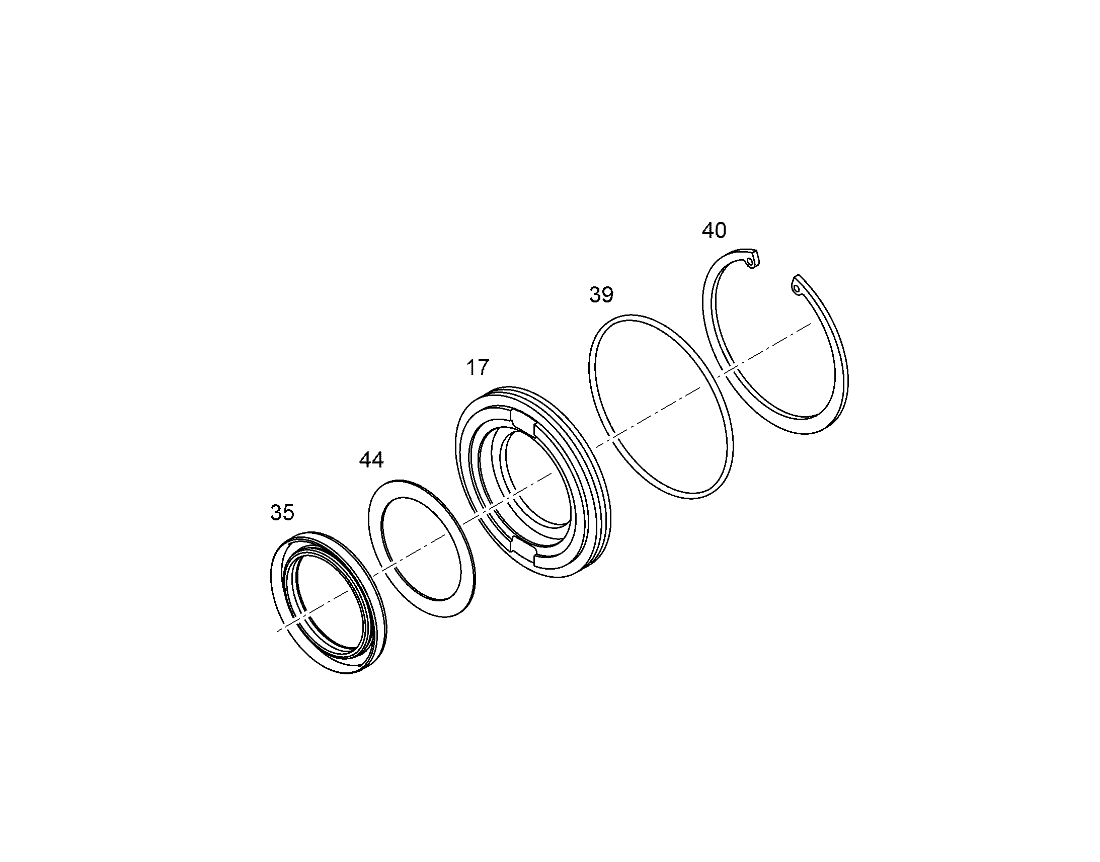 СТОПОРНОЕ КОЛЬЦО DIN 472 95 4980044 LIEBHERR