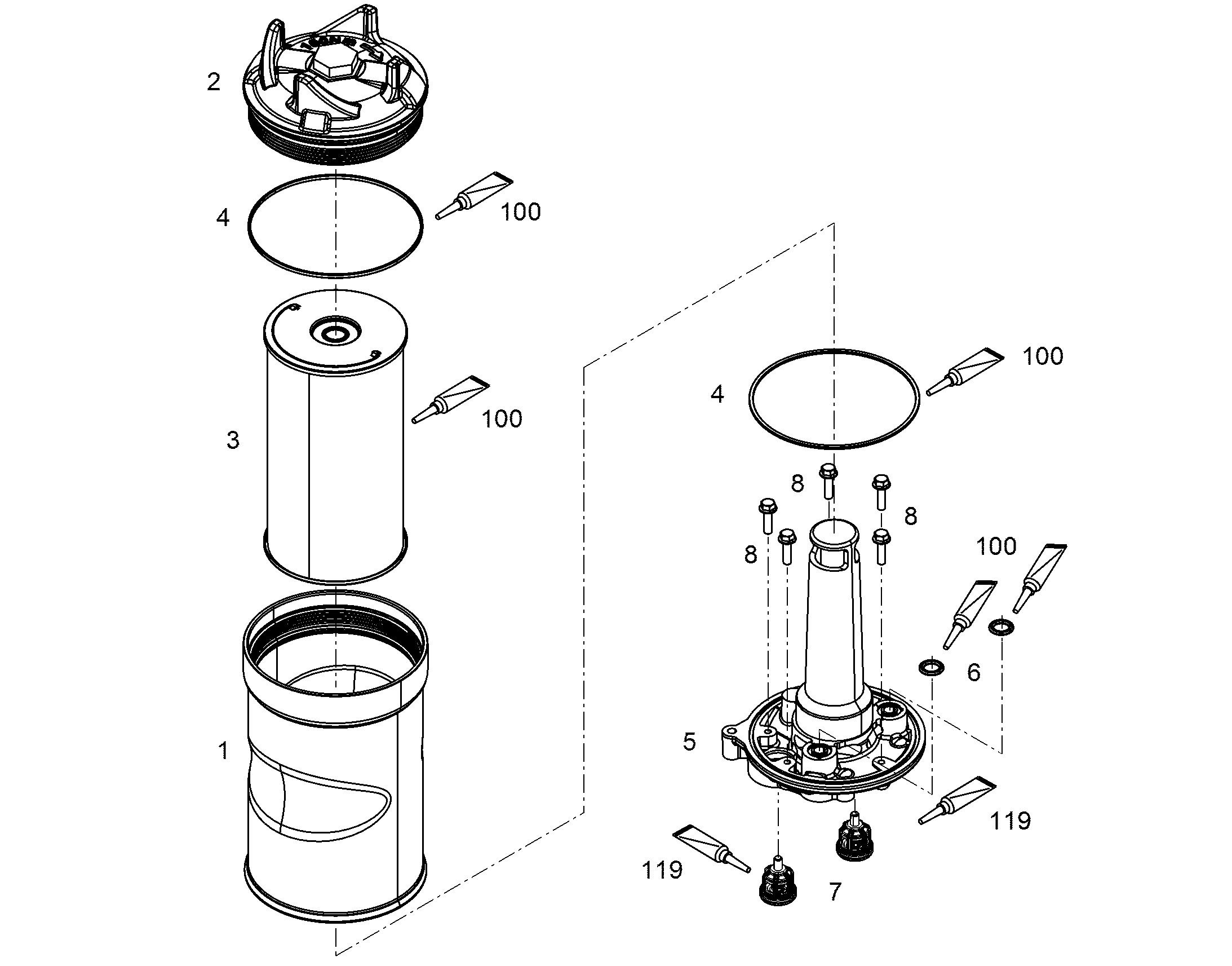 ФИЛЬТРУЮЩИЙ ЭЛЕМЕНТ 14µm 10126323 LIEBHERR