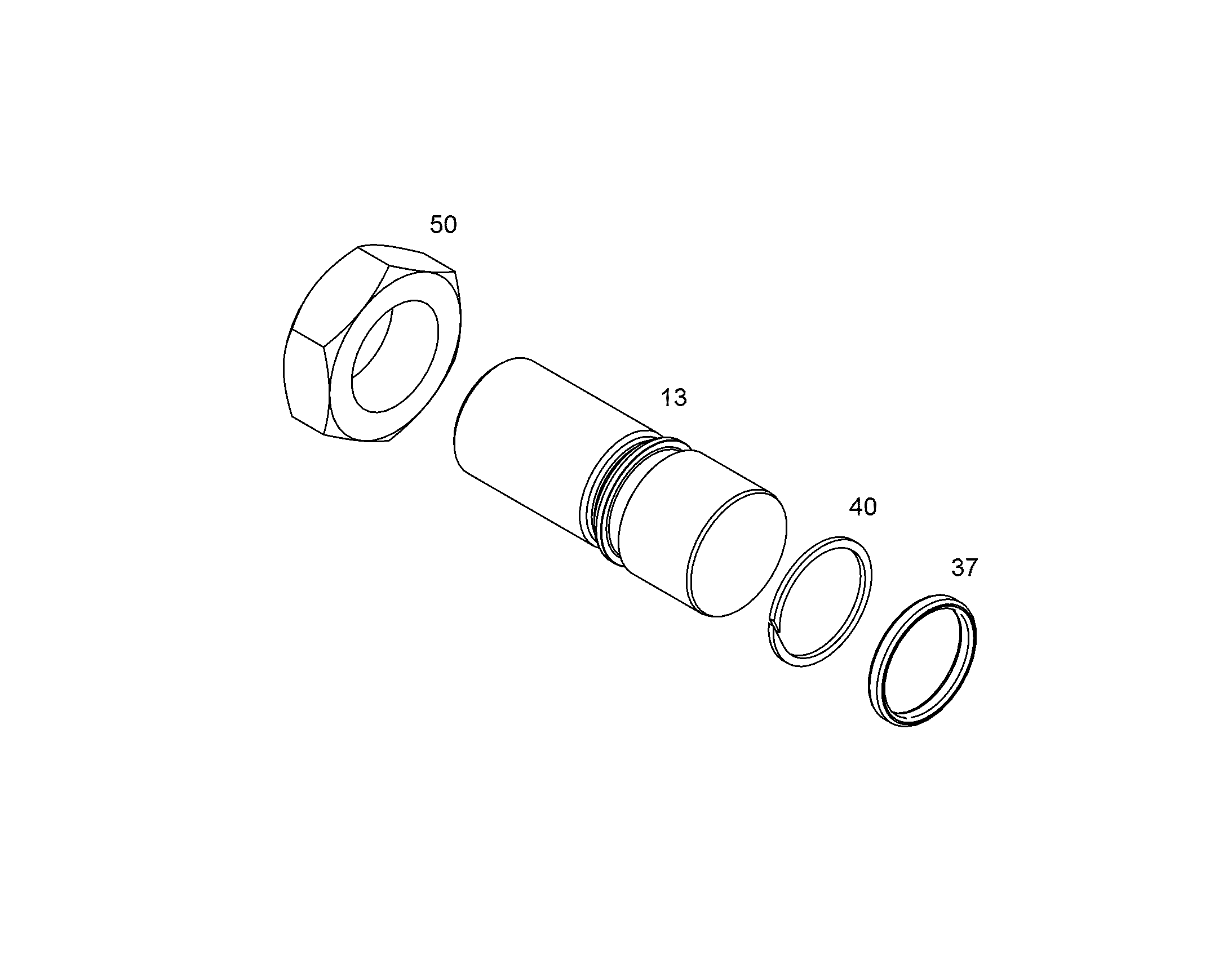 ШЕСТИГРАННАЯ ГАЙКА M28X1,5 11212767 LIEBHERR