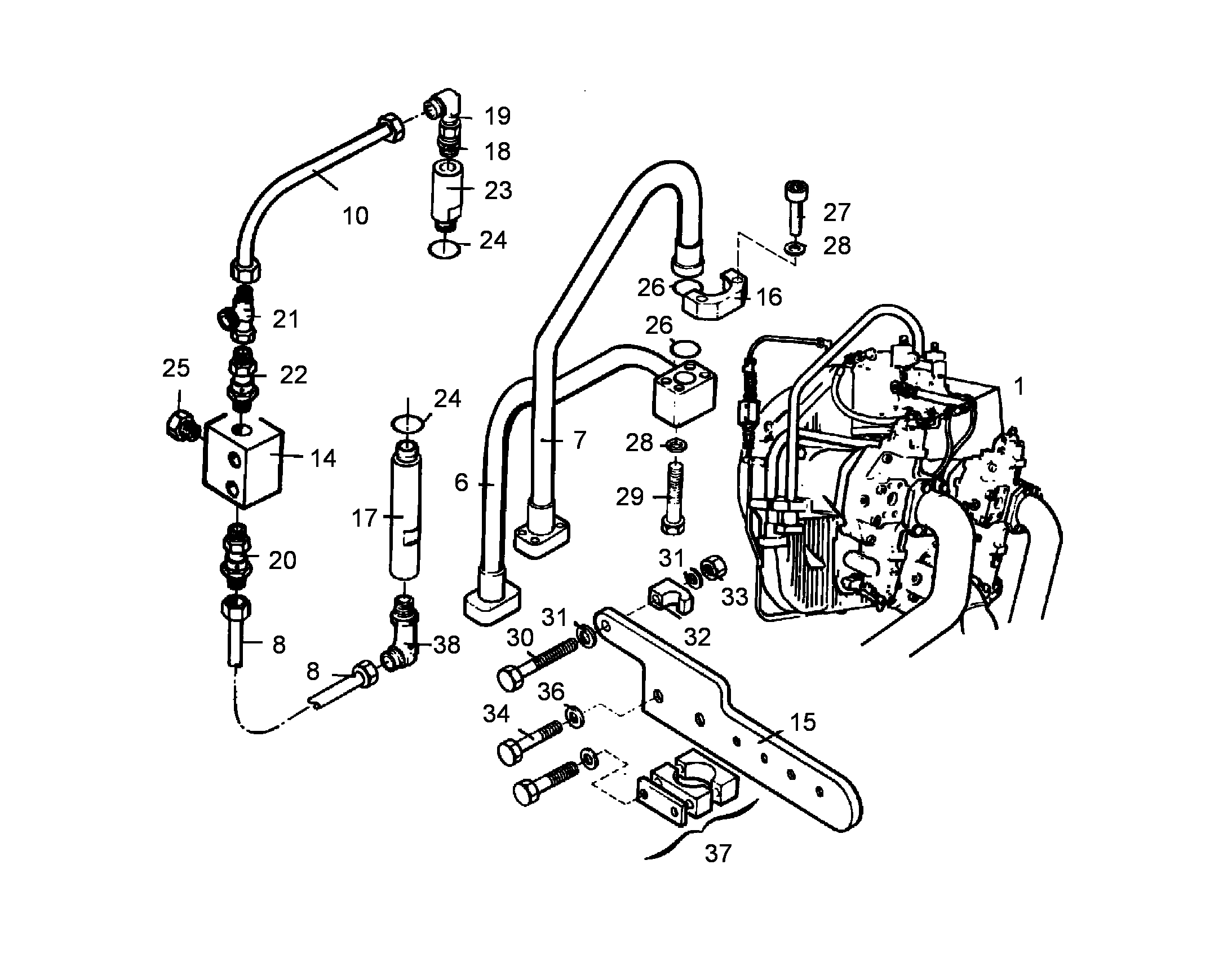 ХОМУТ ТРУБЫ D=18 9346435 LIEBHERR