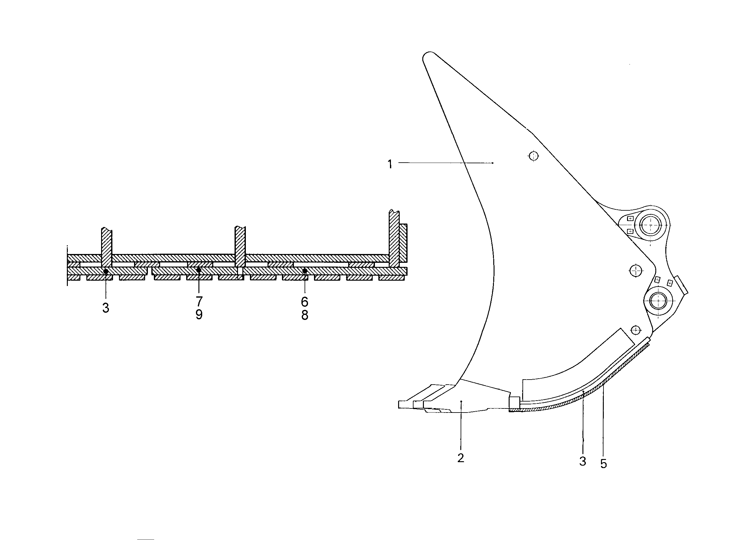 КОВШ ОТКИДНОЙ БЕЗ ЗАКРАИНЫ 9391282 LIEBHERR