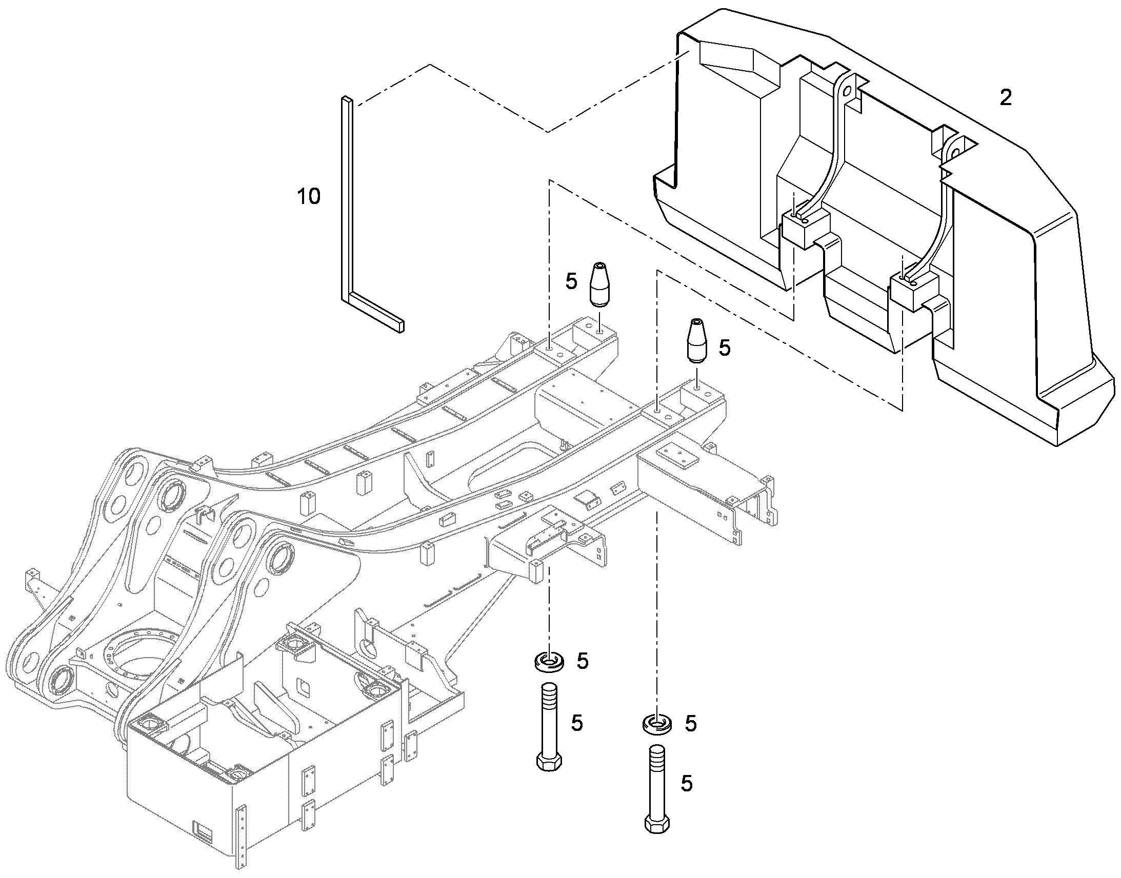 GUARD RAILING COUNTERWEIGHT 11852085 LIEBHERR