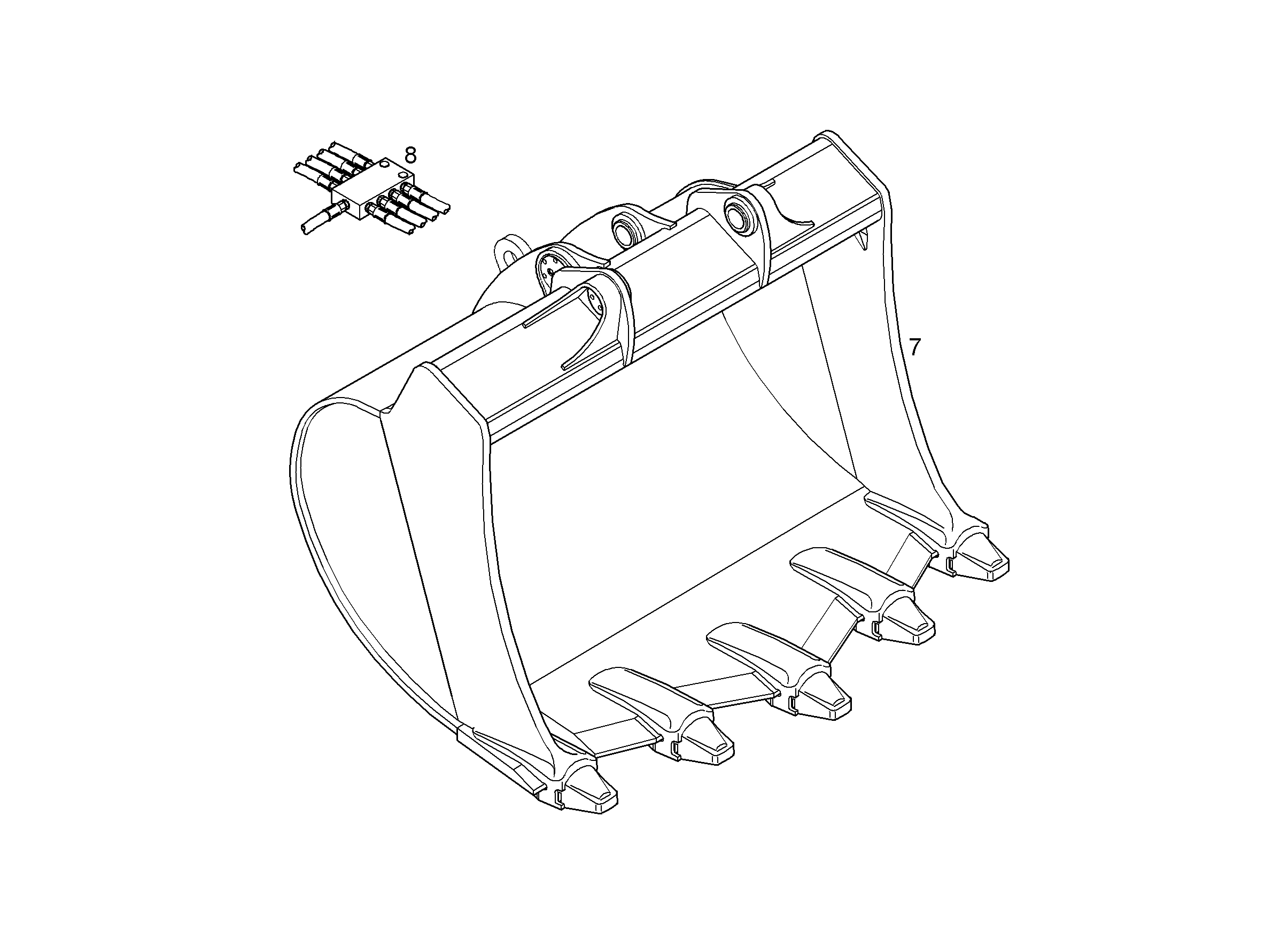 ЛОПАТА ОБРАТНАЯ 9008018 LIEBHERR