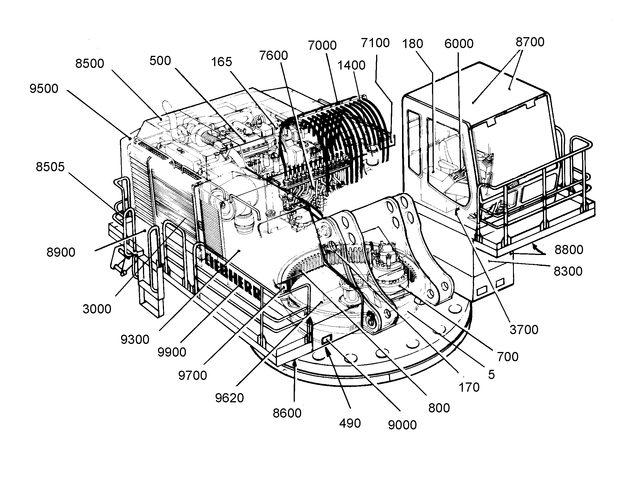 ПЛОЩАДКА ВОДИТЕЛЯ-УПЛОТНЕНИЕ 9698097 LIEBHERR