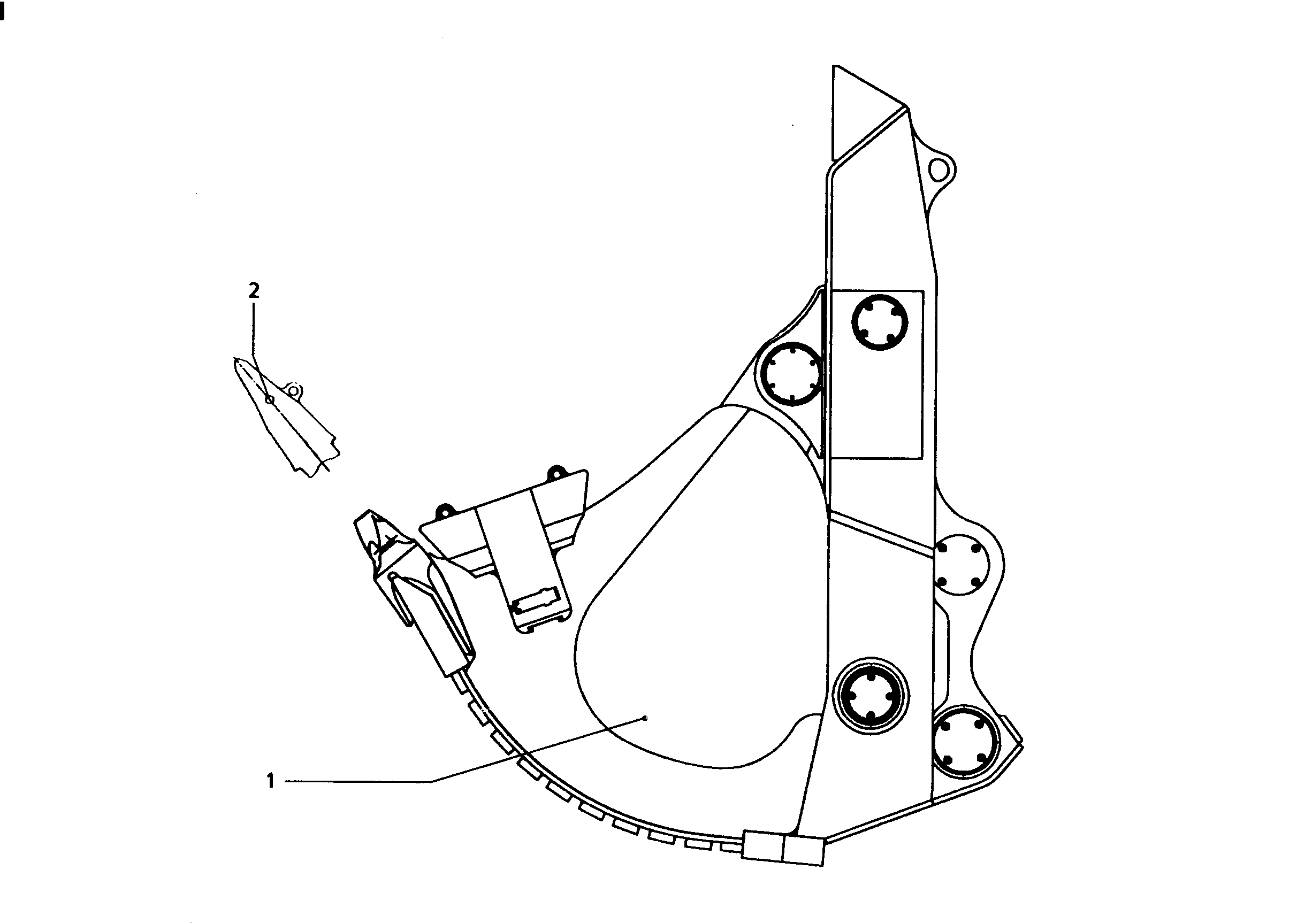 КОВШ ОТКИДНОЙ 2500MM 5,70M3 9685813 LIEBHERR