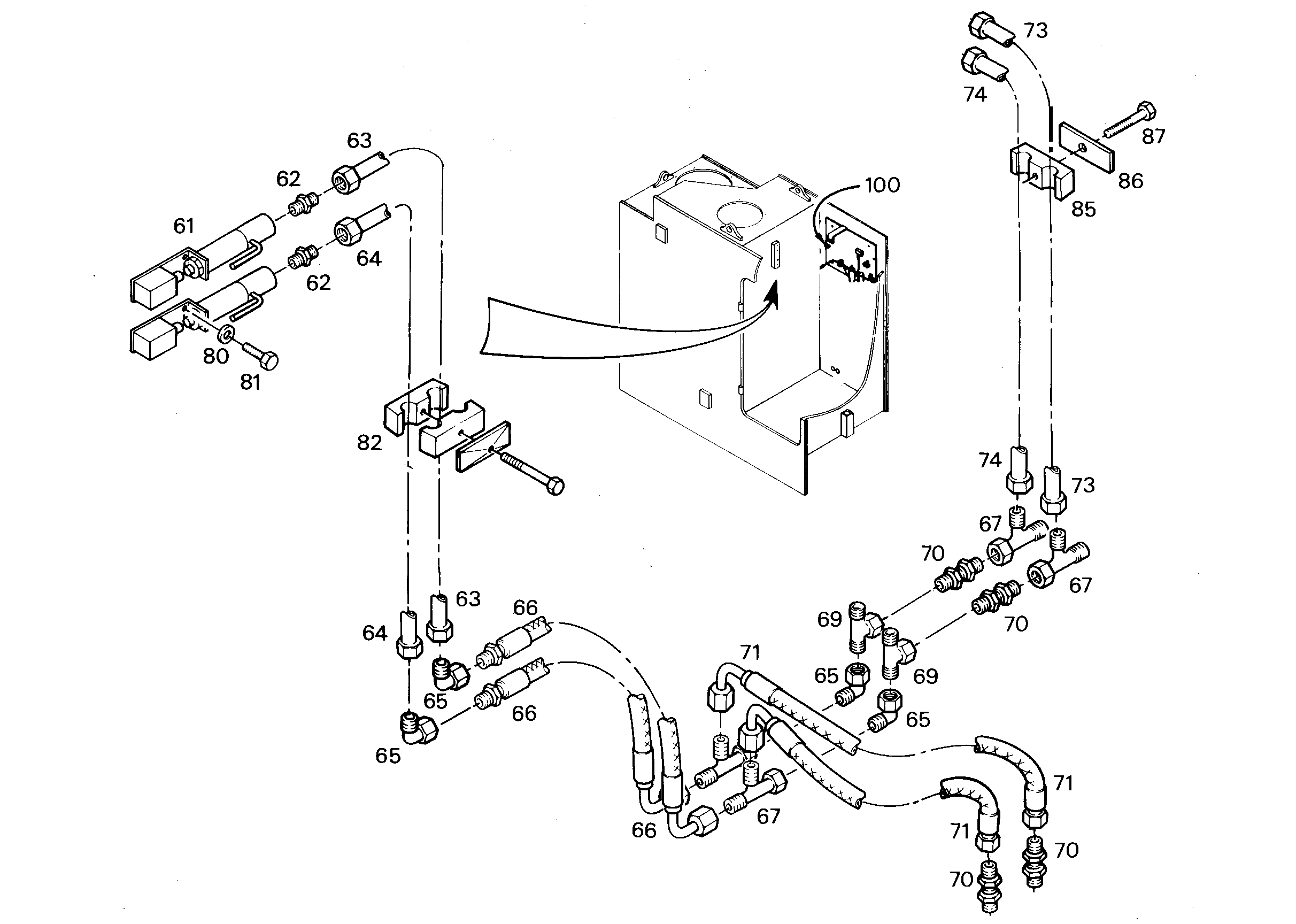 ШЛАНГ 12X600 5618477 LIEBHERR