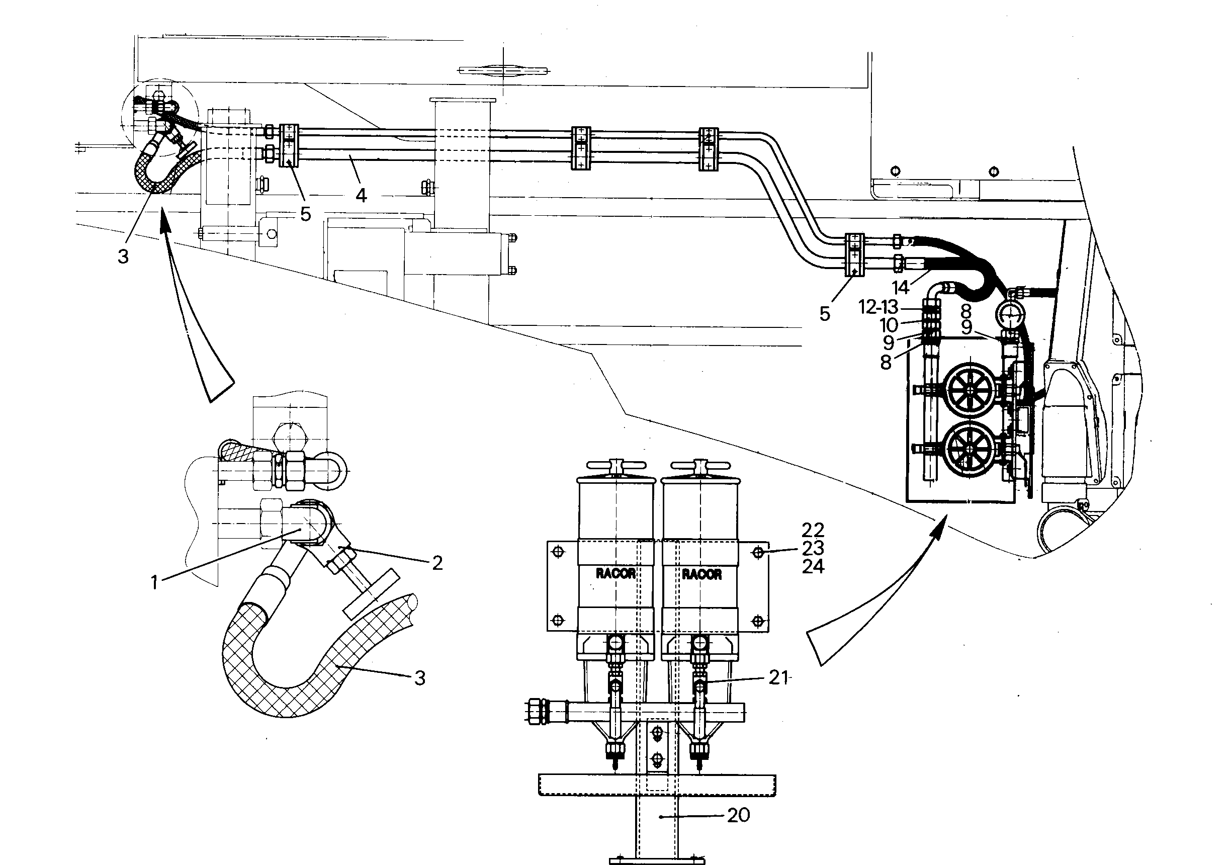 ШЛАНГ ТОПЛИВНЫЙ 25X1050 5611300 LIEBHERR