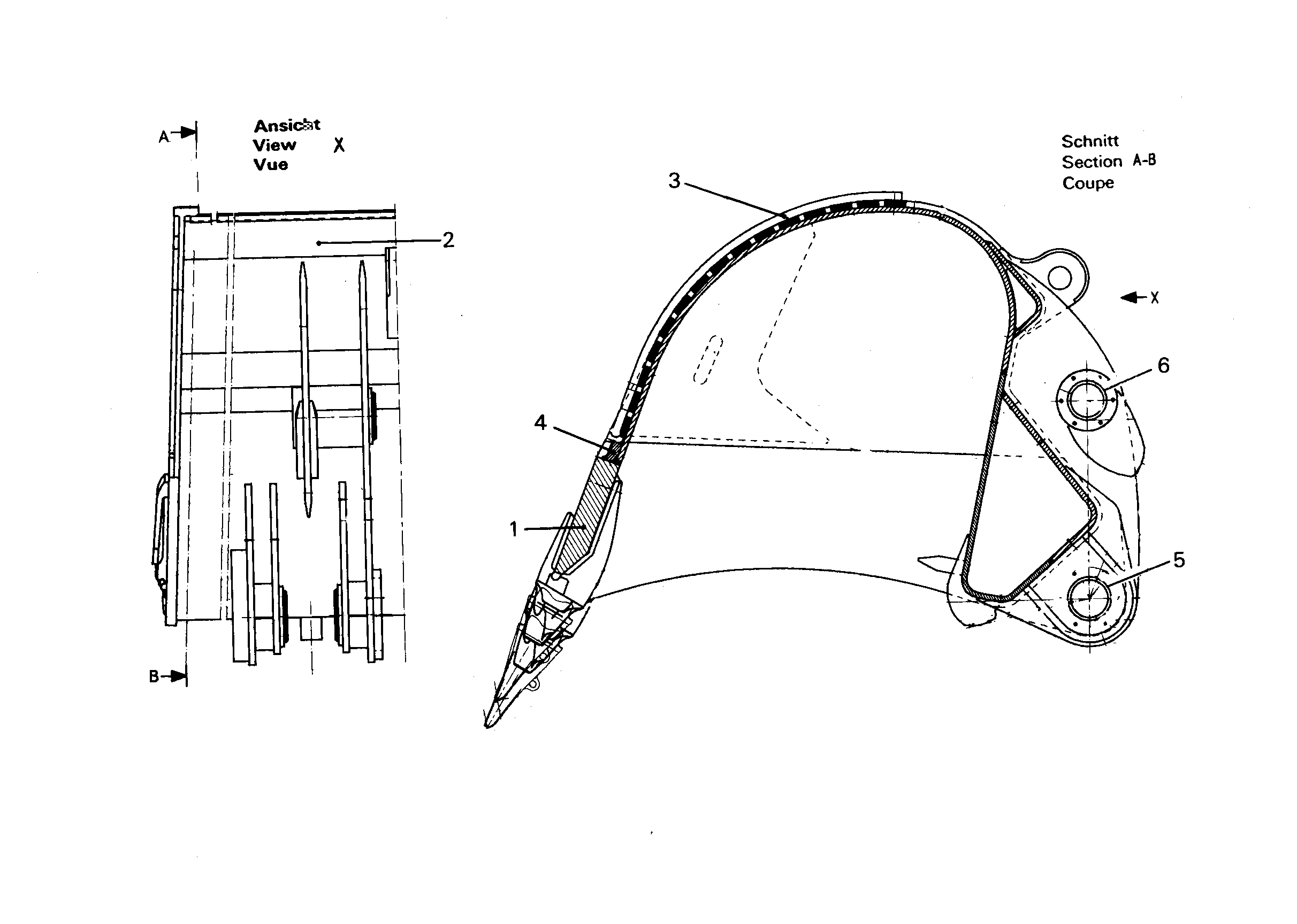 ЛОПАТА ОБРАТНАЯ 9394190 LIEBHERR