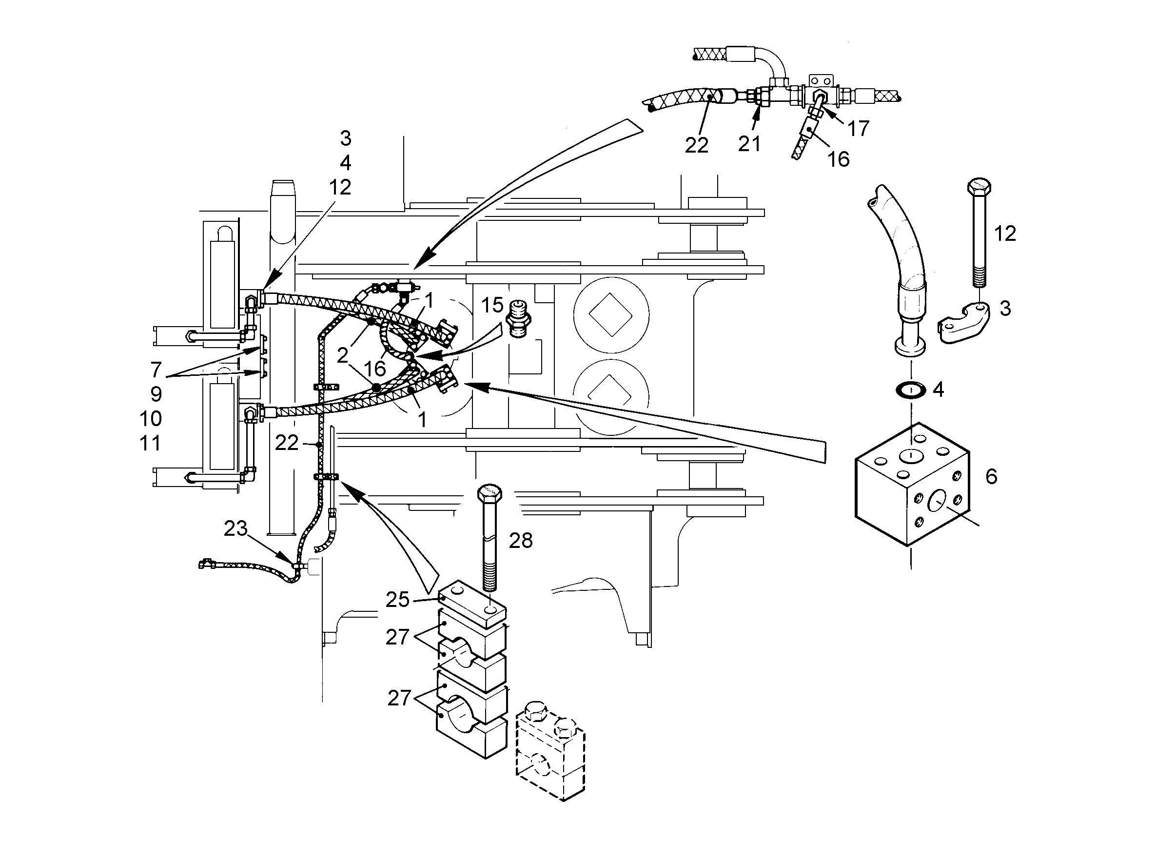 ШЛАНГ 20X2700 5608392 LIEBHERR