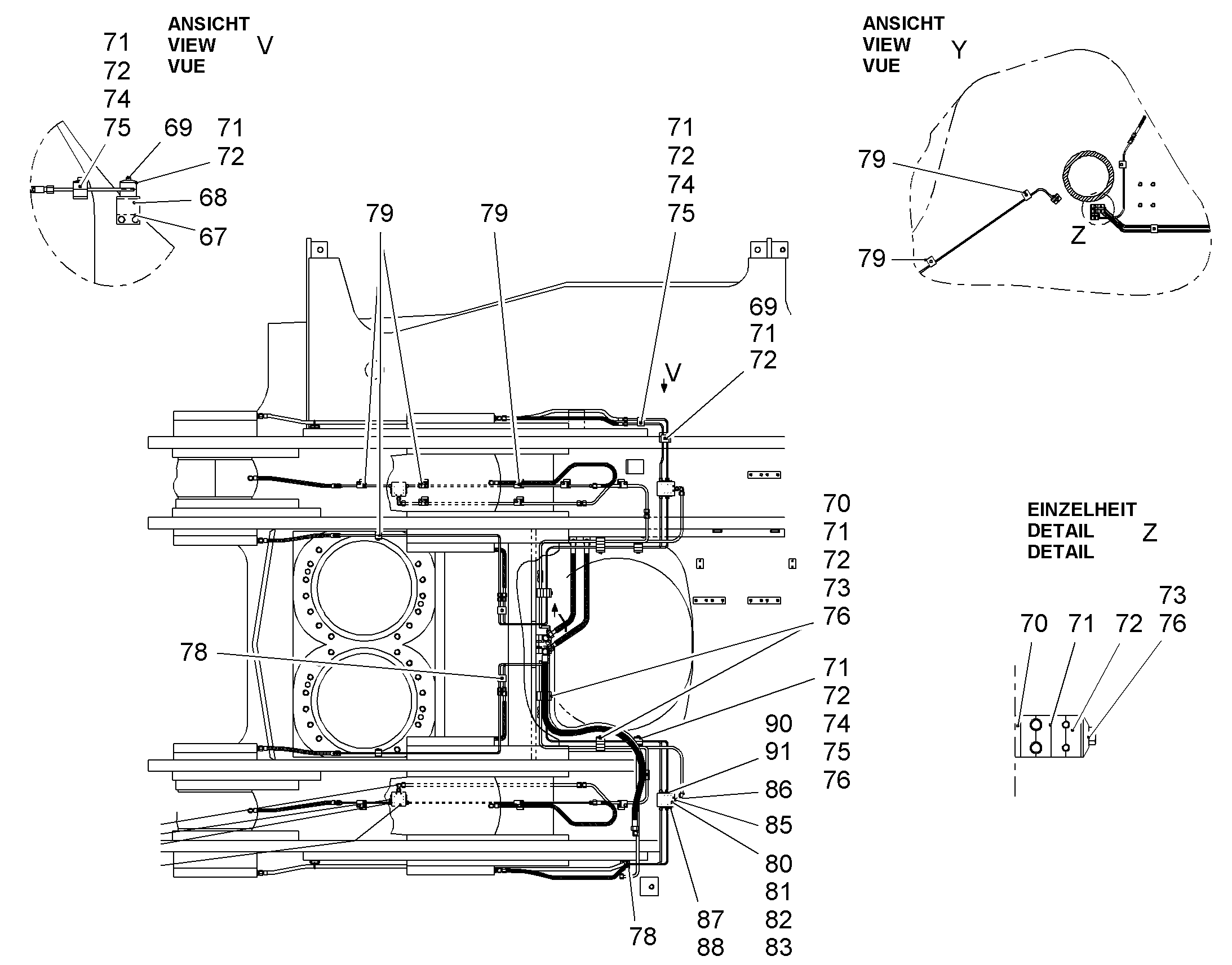 ХОМУТ ТРУБЫ (В СБОРЕ) 9577438 LIEBHERR