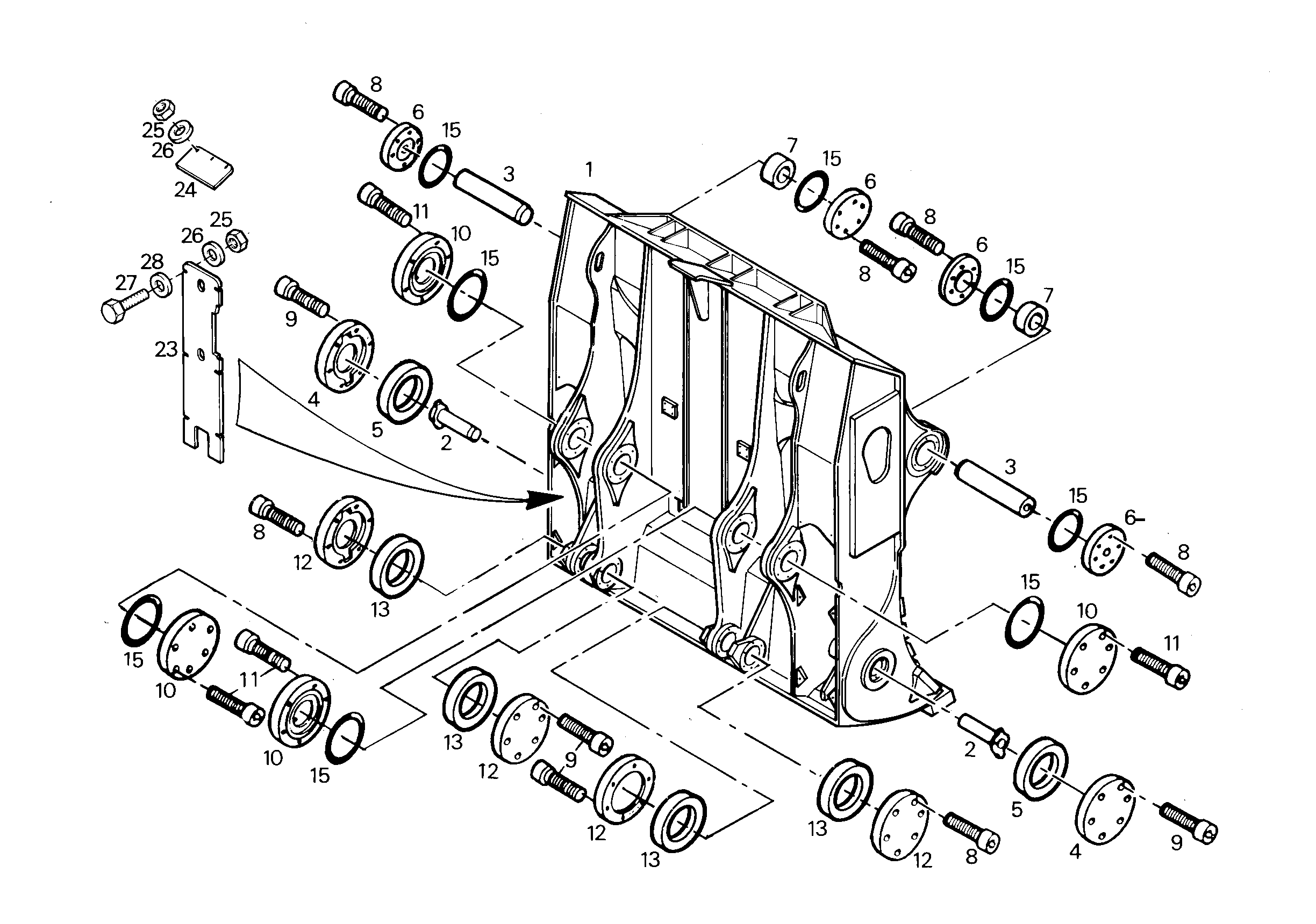 КОВШ, ЗАДНЯЯ СТОРОНА 9694197 LIEBHERR