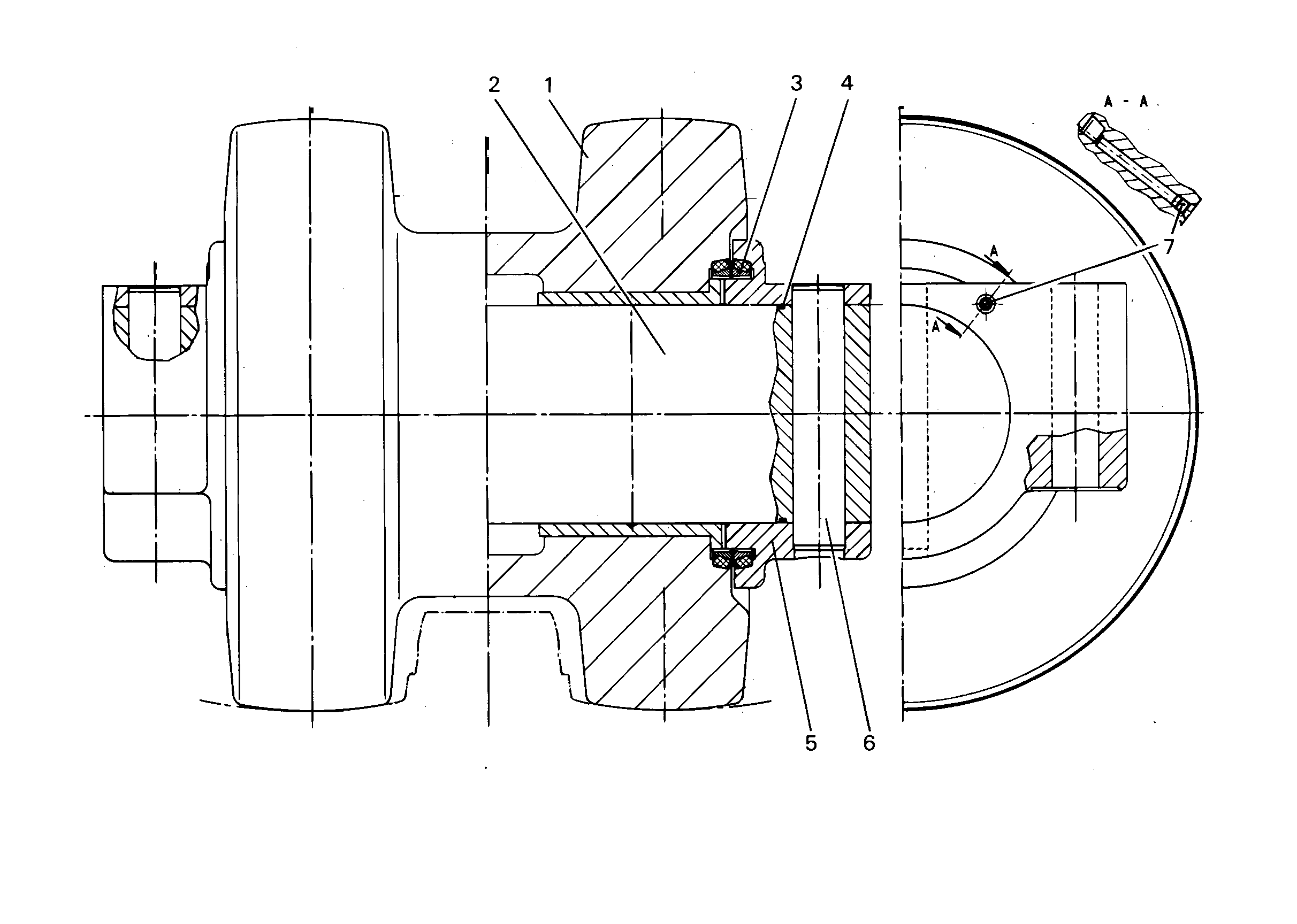 ОПОРНЫЙ КАТОК - КОРПУС 5611698 LIEBHERR