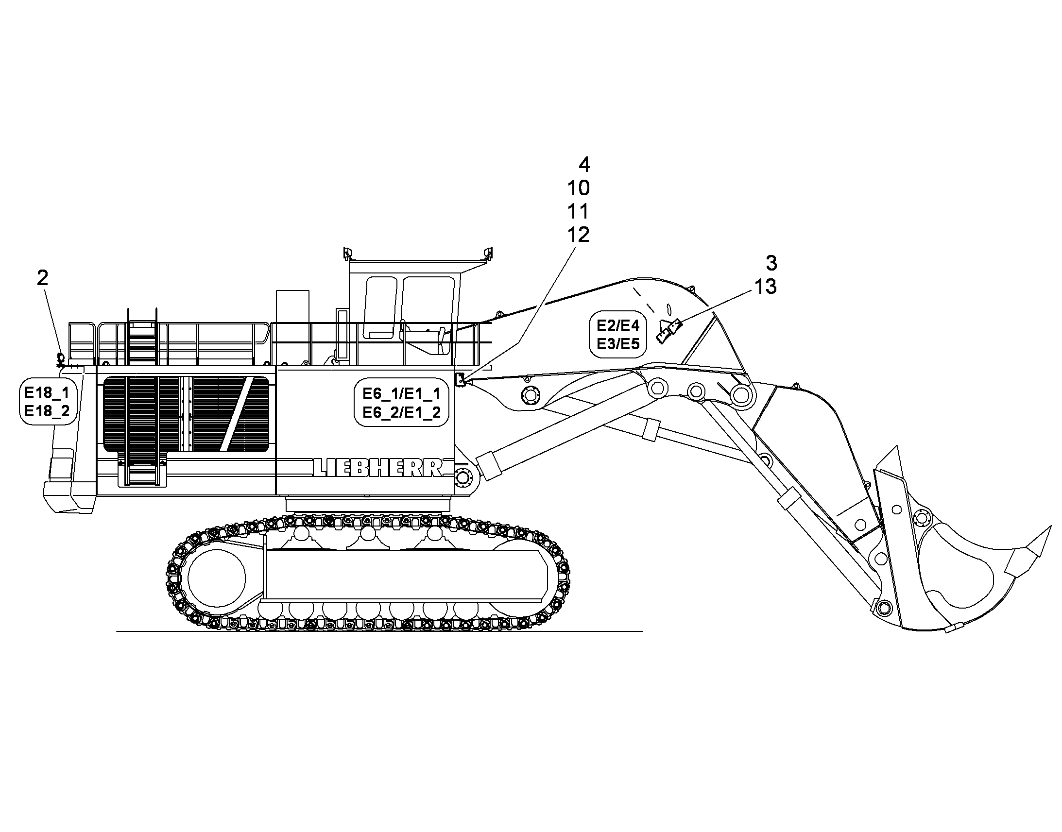 ФАРЫ ЗАДНЕГО ХОДА, УСТАНОВКА 9768706 LIEBHERR