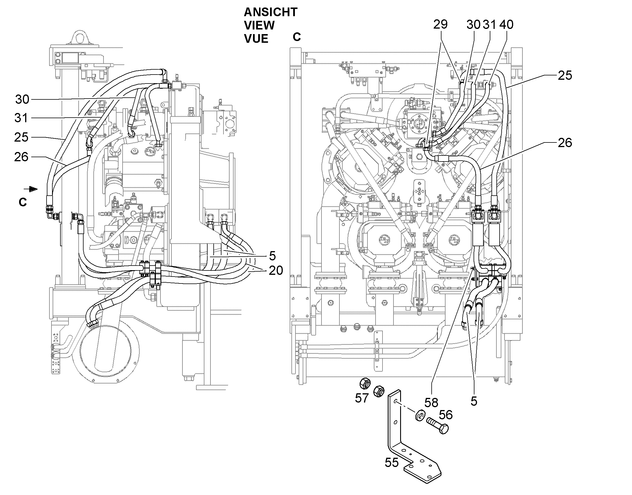 ШЛАНГ 25X970 10006740 LIEBHERR