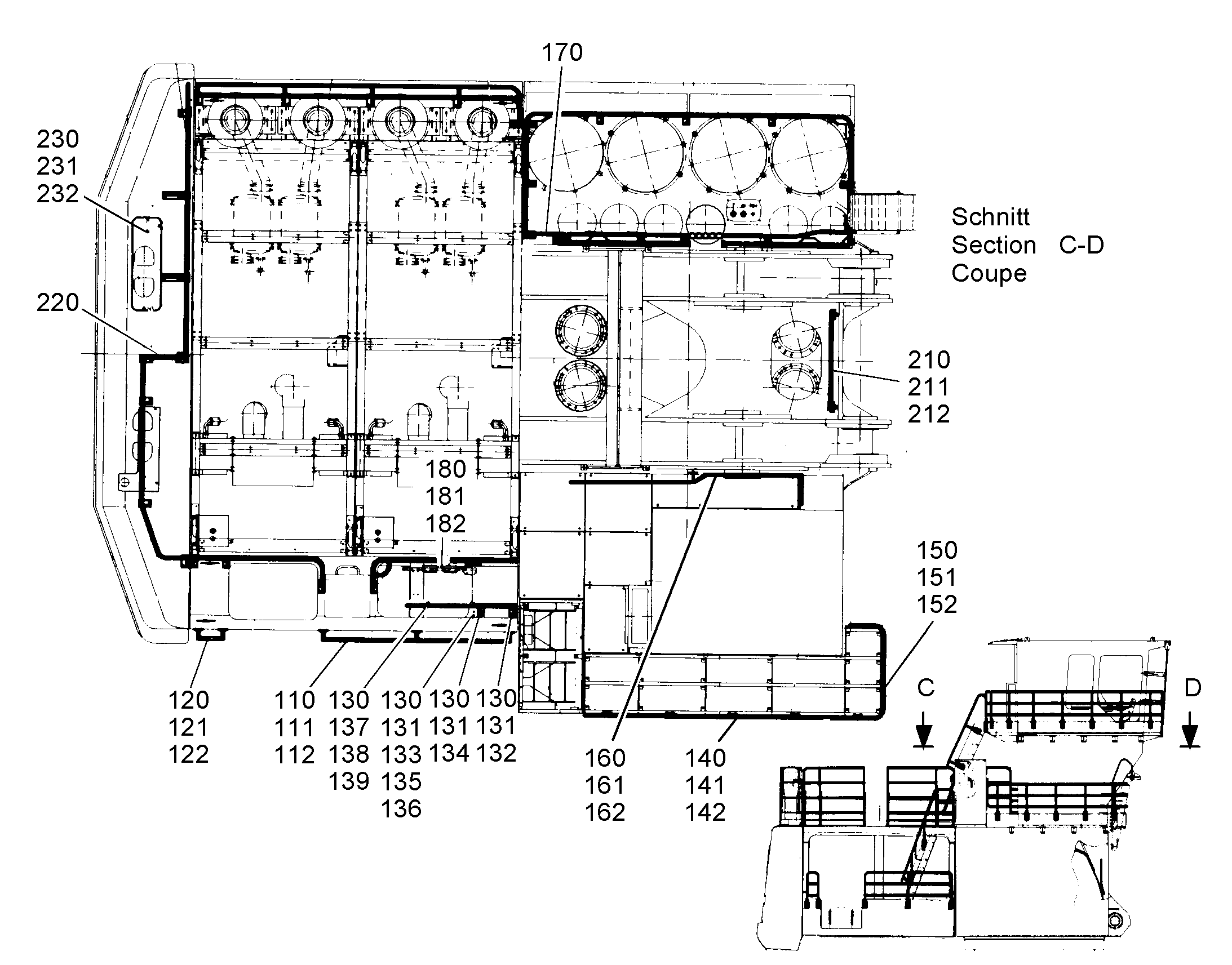 ПОРУЧНИ ДВЕРИ, УСТАНОВКА 10365697 LIEBHERR