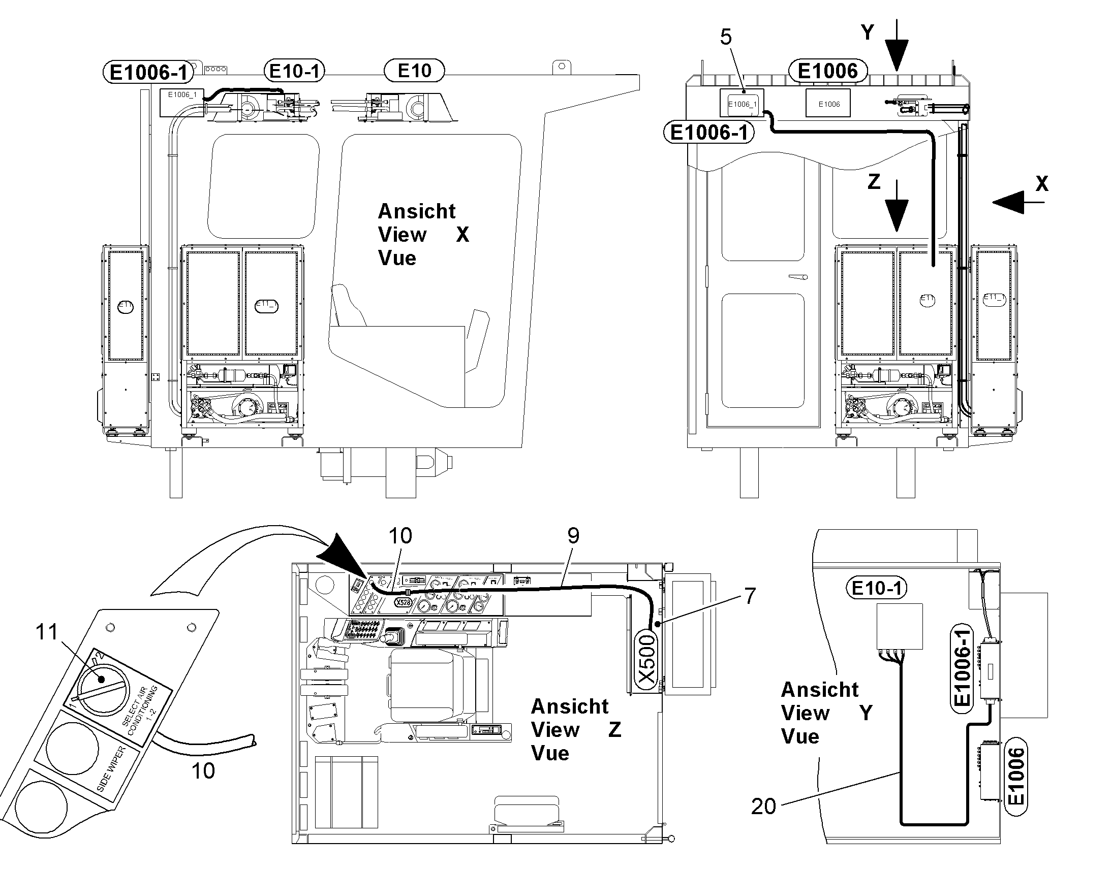 КОМПЛЕКТ КАБЕЛЕЙ 10095776 LIEBHERR