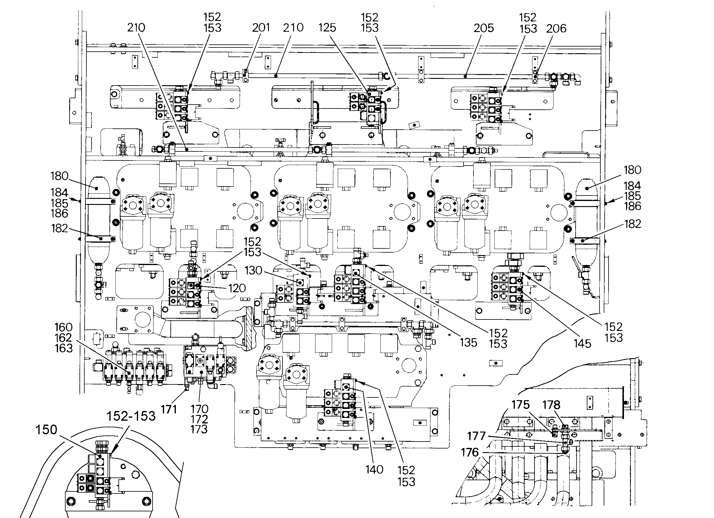 ПЛАНКА РАСПР.- Г-РАСПР.СНИЗУ N.3 9686384 LIEBHERR