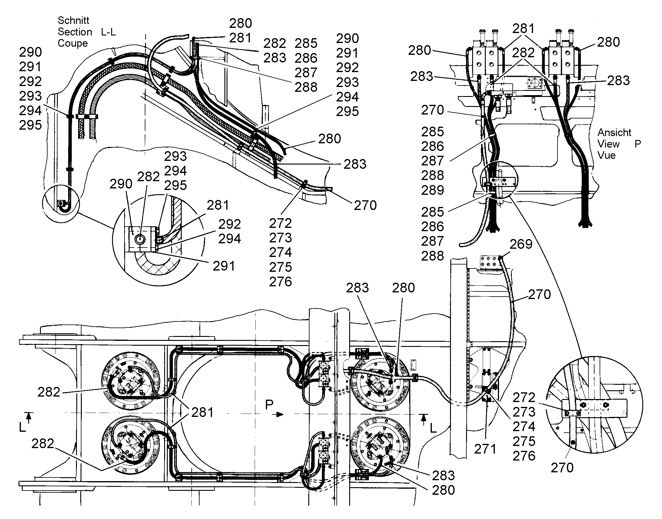 ШЛАНГ 25X6500 5613281 LIEBHERR
