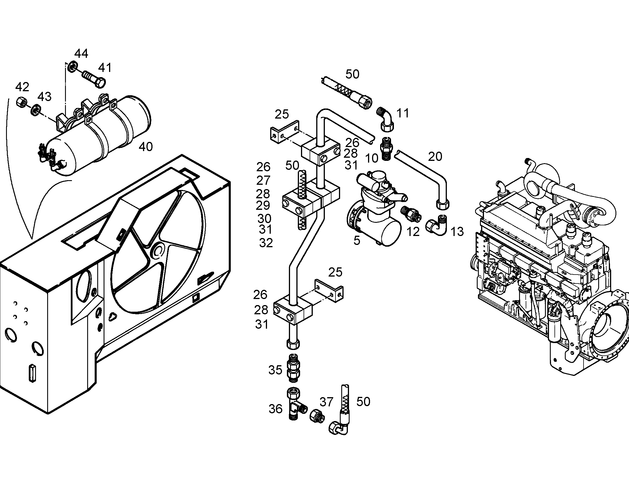 ШЛАНГ МАСЛЯНЫЙ 5X700 5607086 LIEBHERR