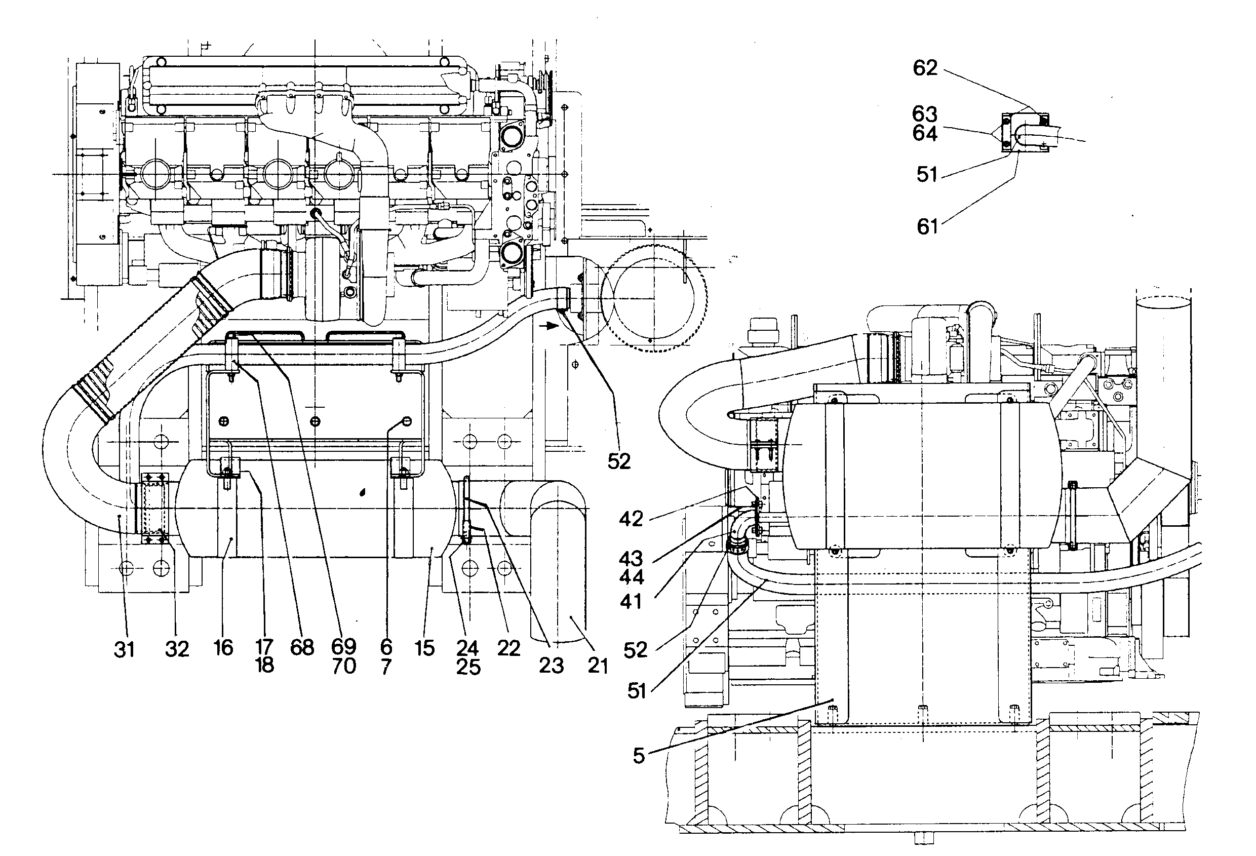 ПАТРУБОК ВЫХЛОПНОЙ 9686004 LIEBHERR
