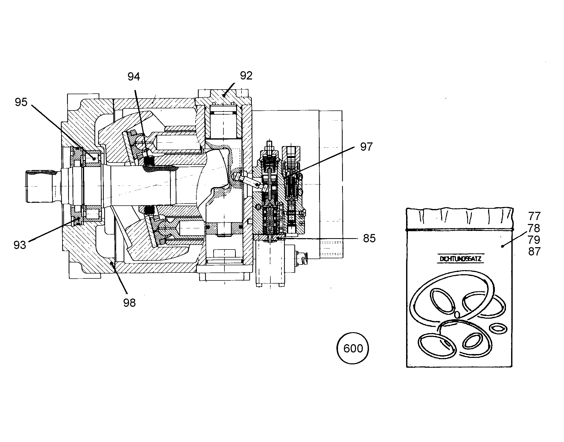РЕГУЛИРУЕМЫЙ ГИДРОНАСОС AT LPV 250cm³/U 9884082 LIEBHERR