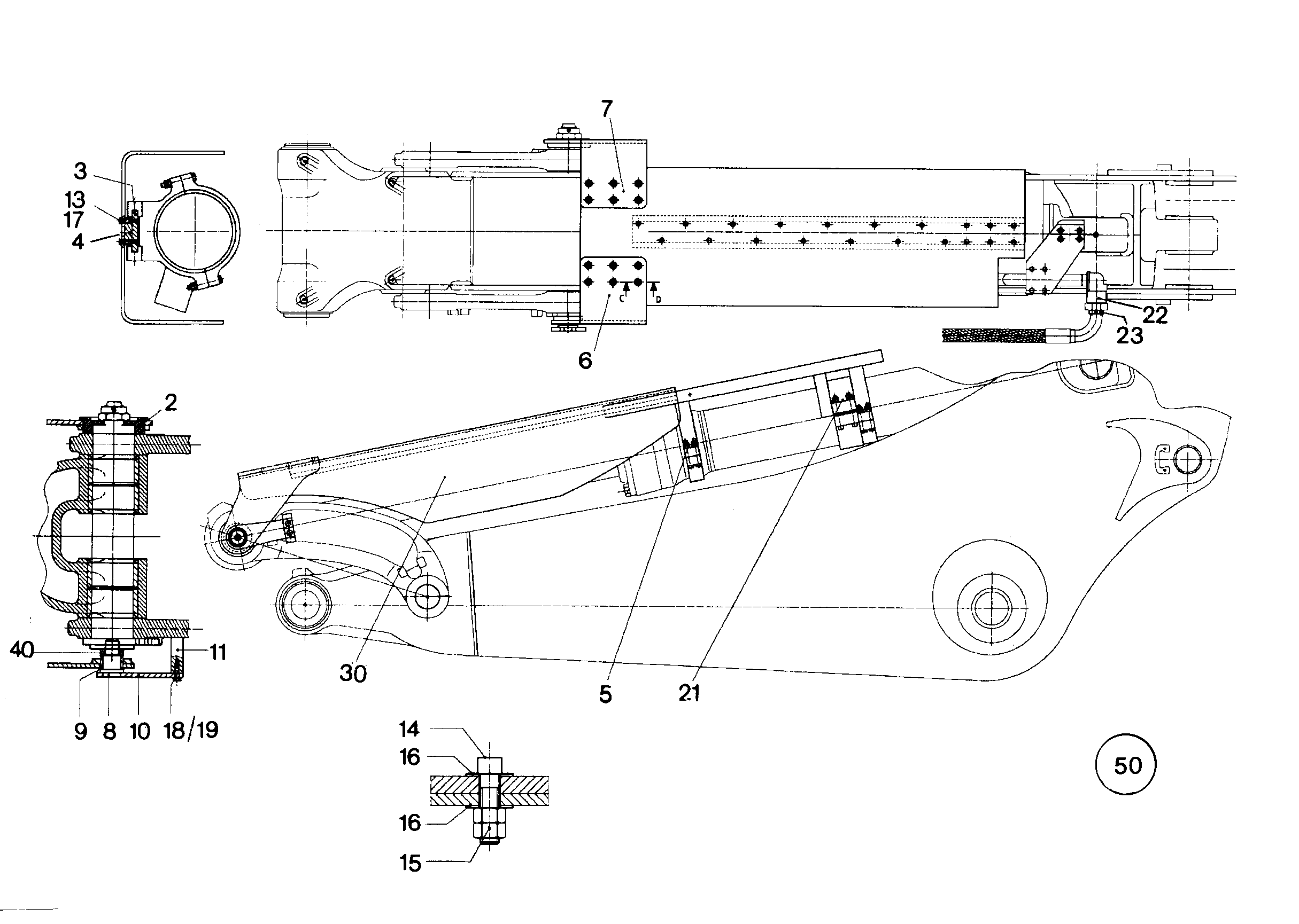 ПОВОДОК СПРАВА 9863469 LIEBHERR