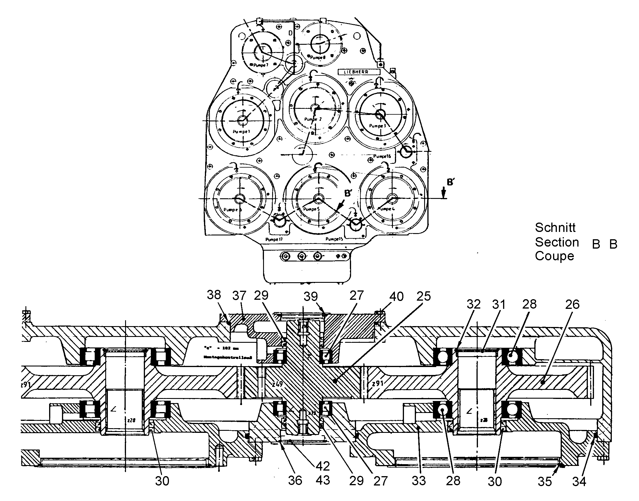 ФЛАНЕЦ НАСОСА 5614645 LIEBHERR