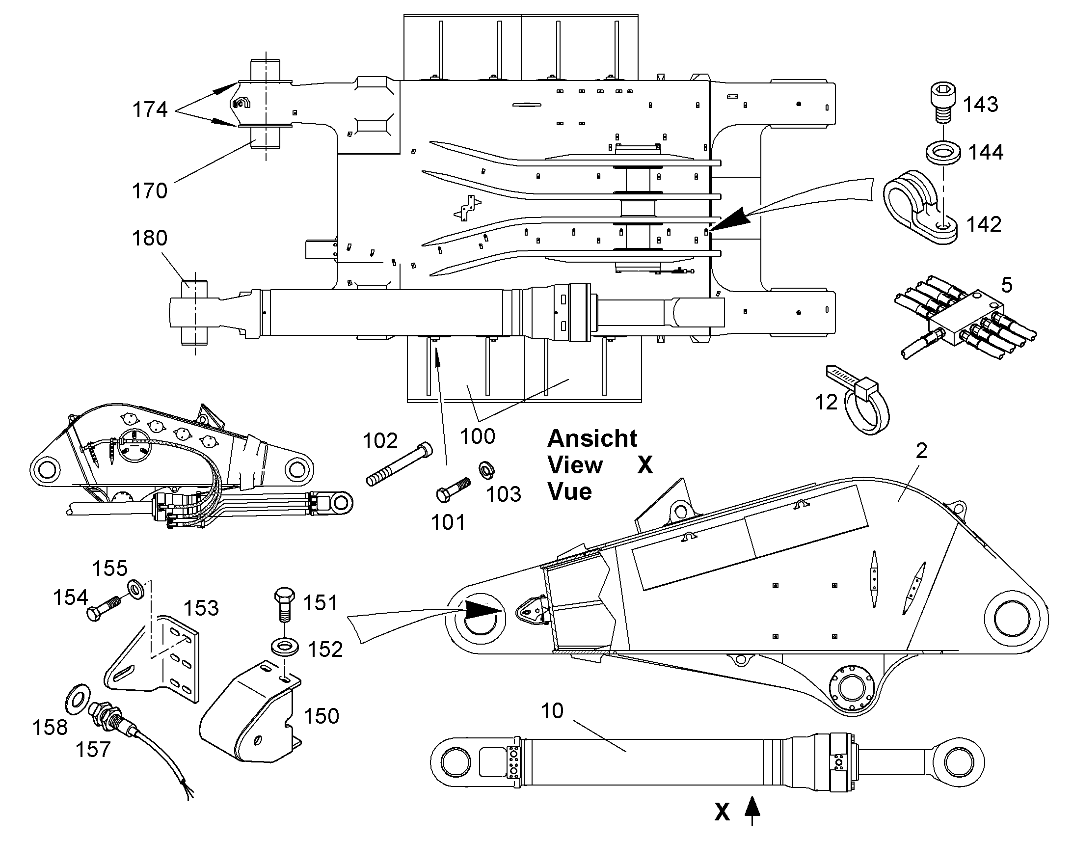БОЛТ С ШЕСТИГРАННОЙ ГОЛОВКОЙ ISO 4017 M24X55 10.9 VERGUETUN 11820880 LIEBHERR