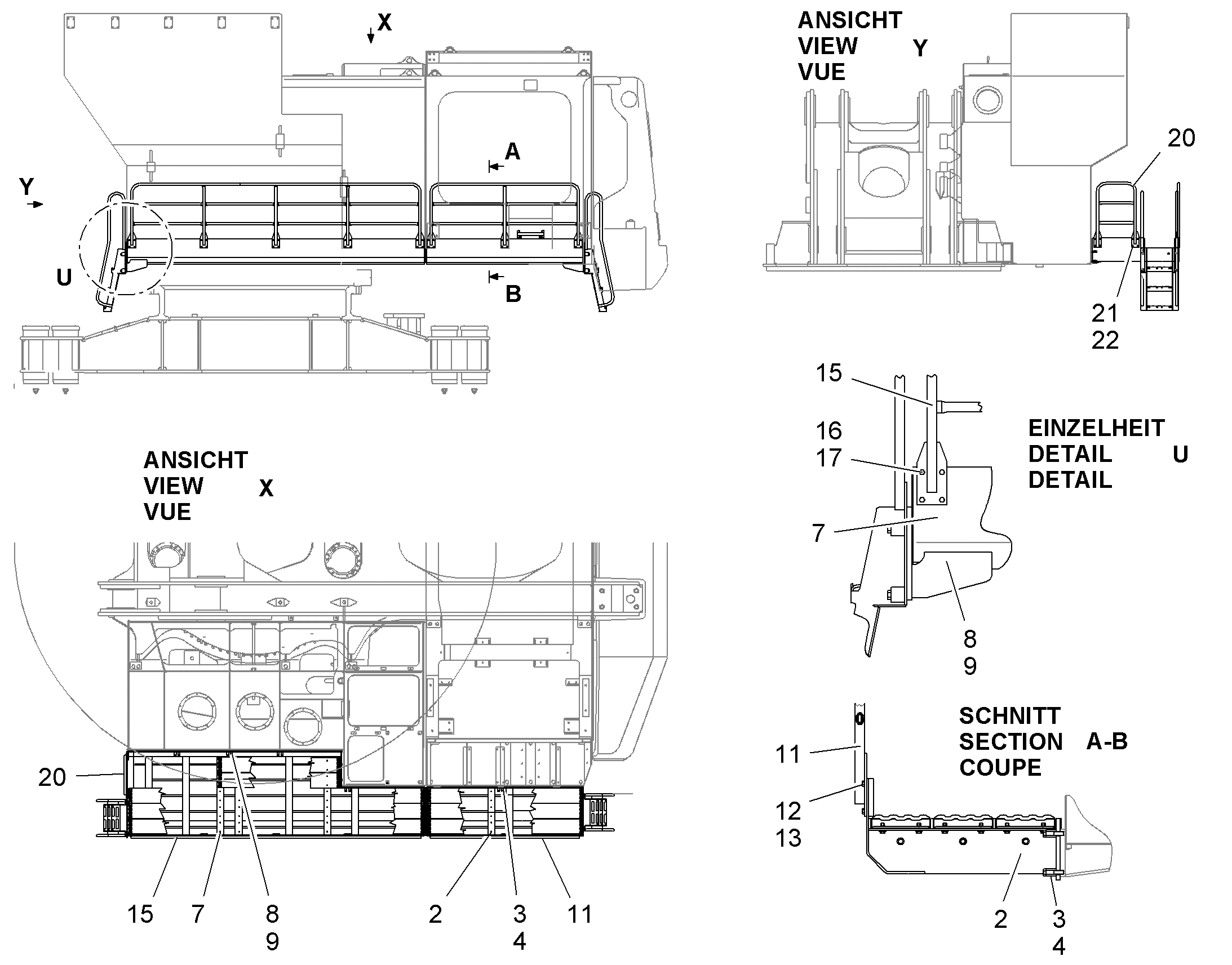 КОМПЛЕКТ ПОРУЧНИ F.P995 10048676 LIEBHERR