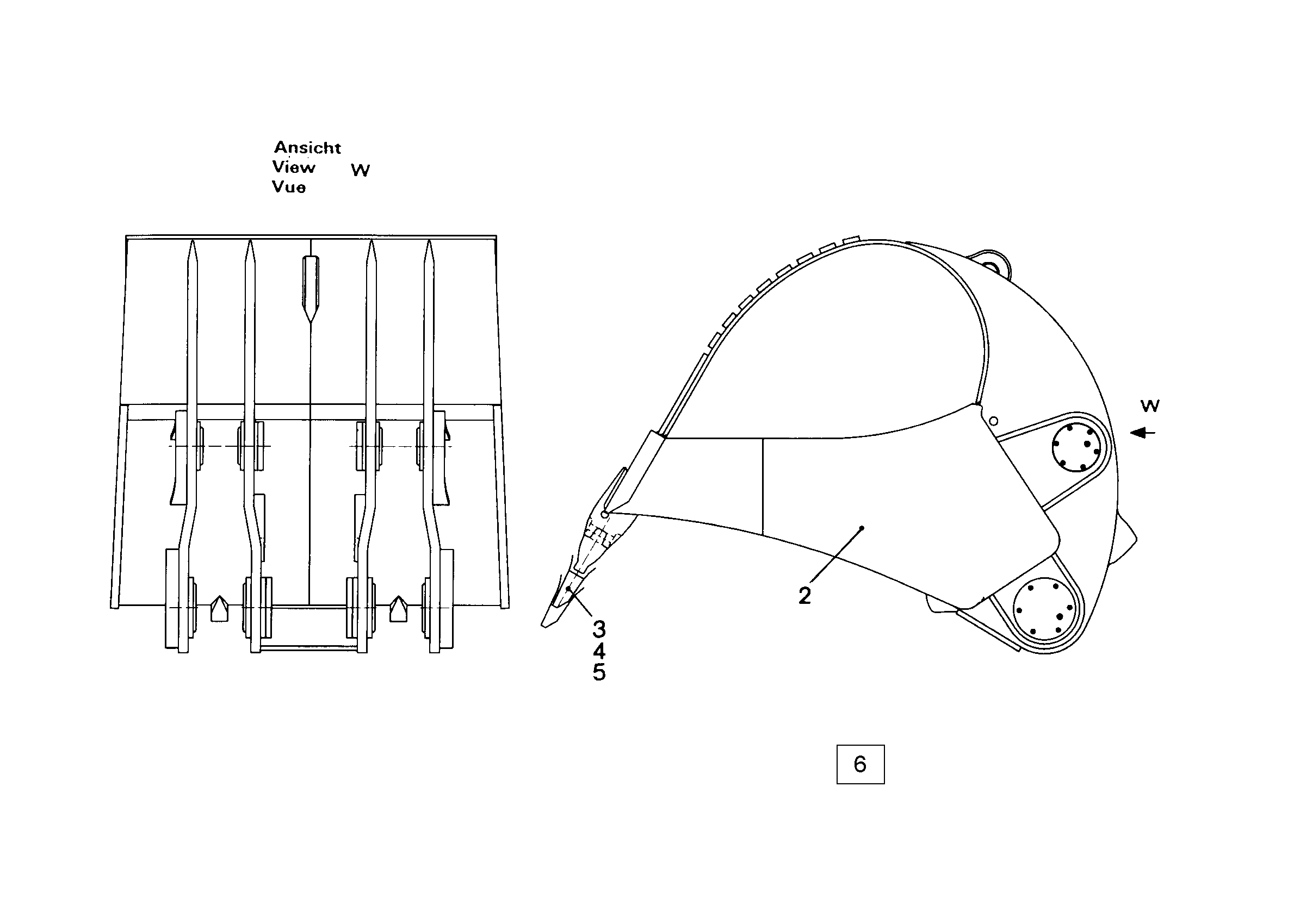 ЛОПАТА ОБРАТНАЯ 2500mm 9,00m³ 9865980 LIEBHERR