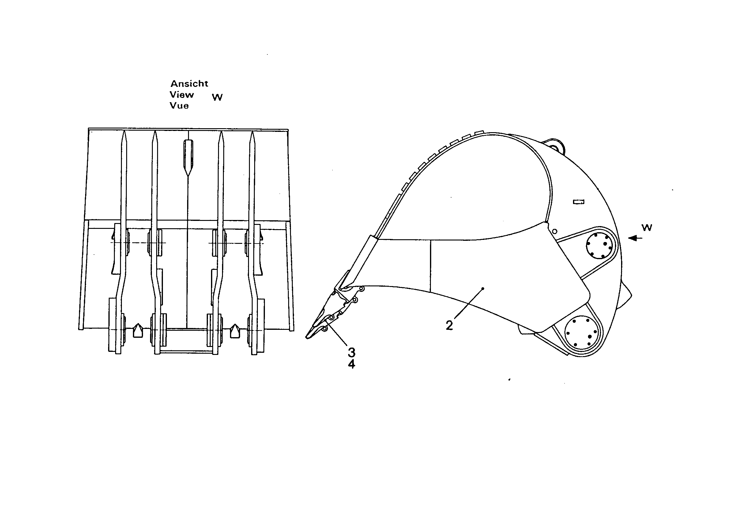 ЛОПАТА ОБРАТНАЯ 2600mm 10,00m³ 9869776 LIEBHERR