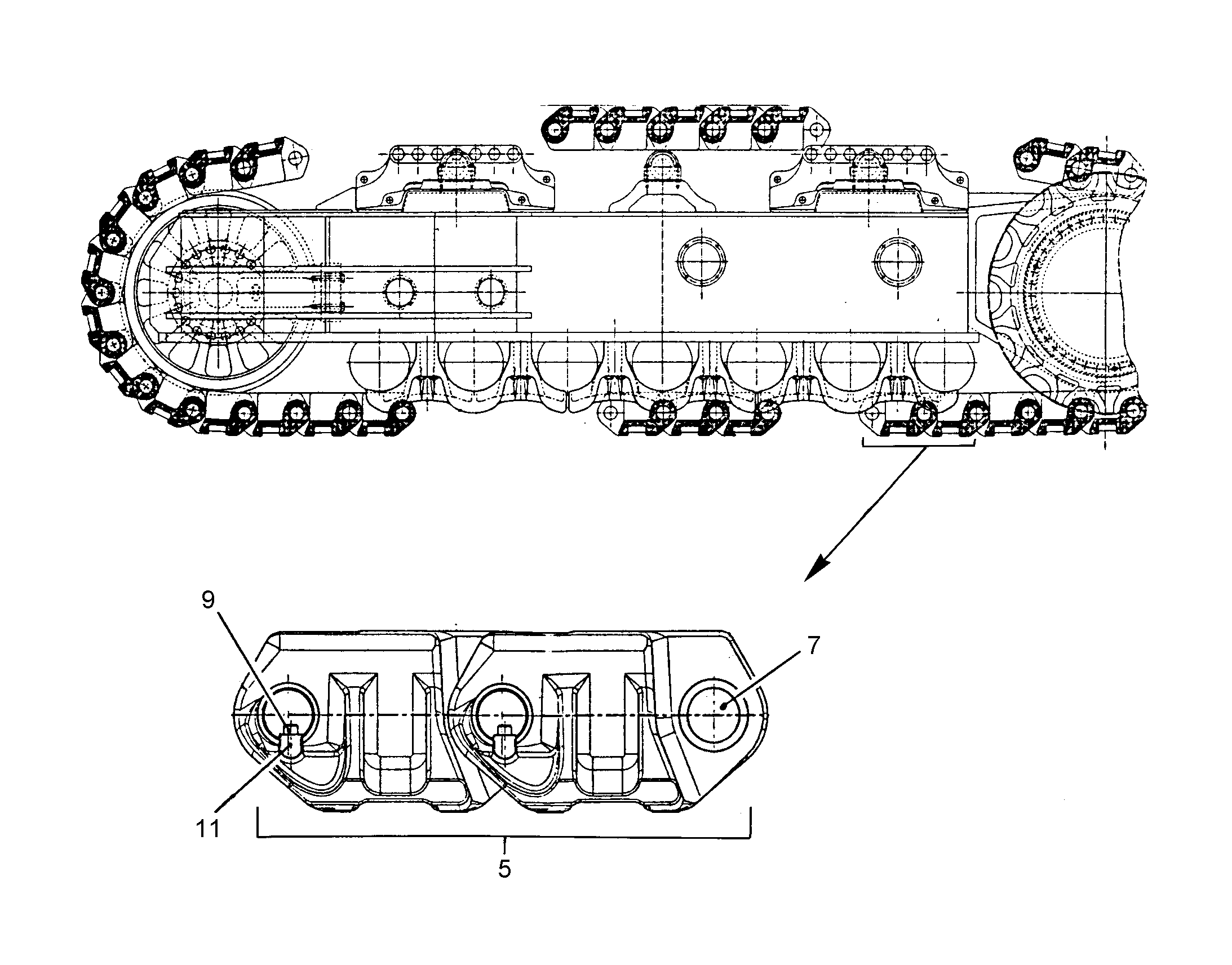 ВАЛИК ЦЕПИ 5617556 LIEBHERR