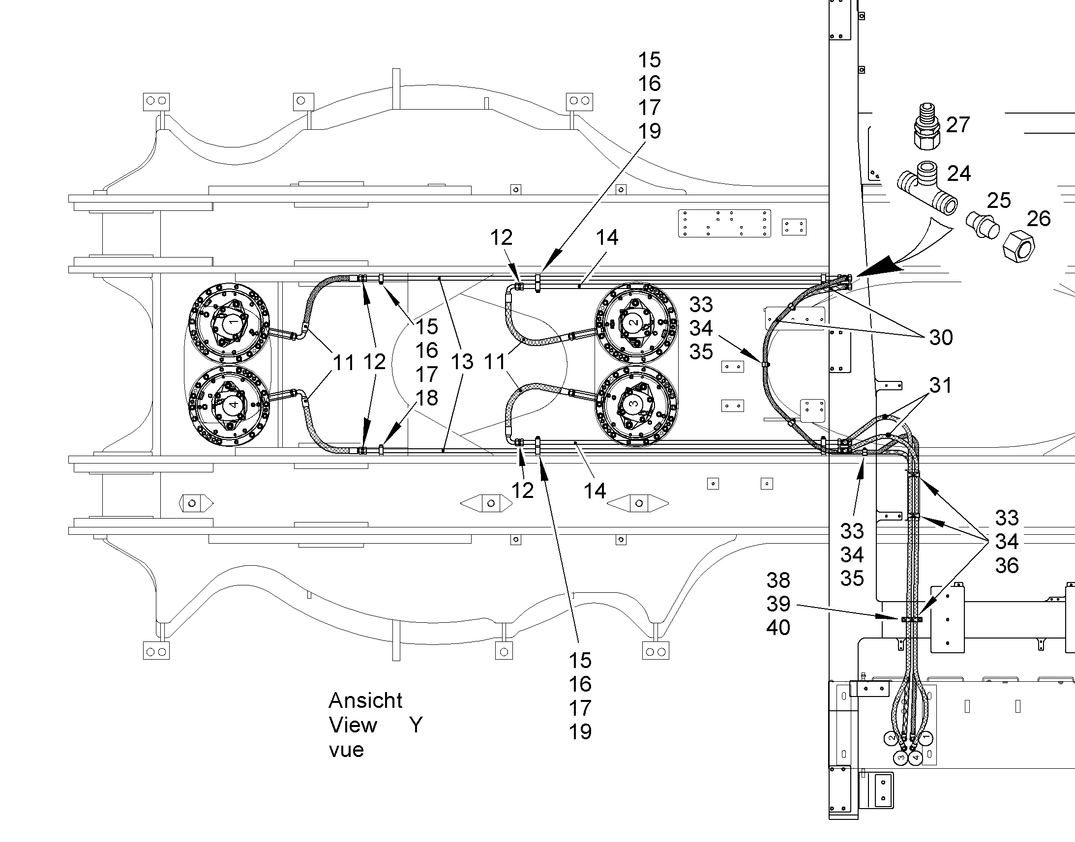 ШЛАНГ 20X4600 10027652 LIEBHERR