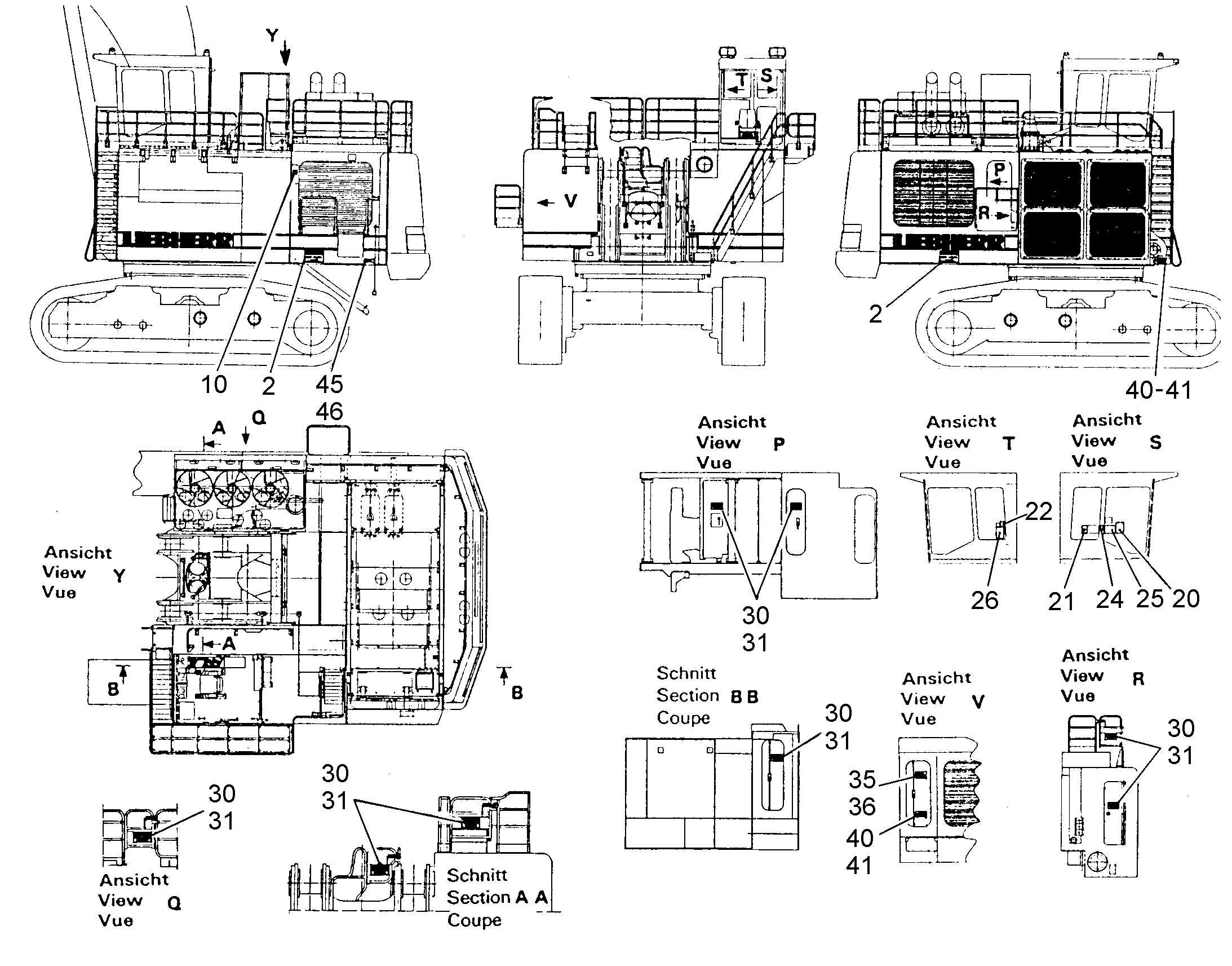НАКЛЕЙКА С ЗАПР. ОБЪЕМАМИ 9869583 LIEBHERR