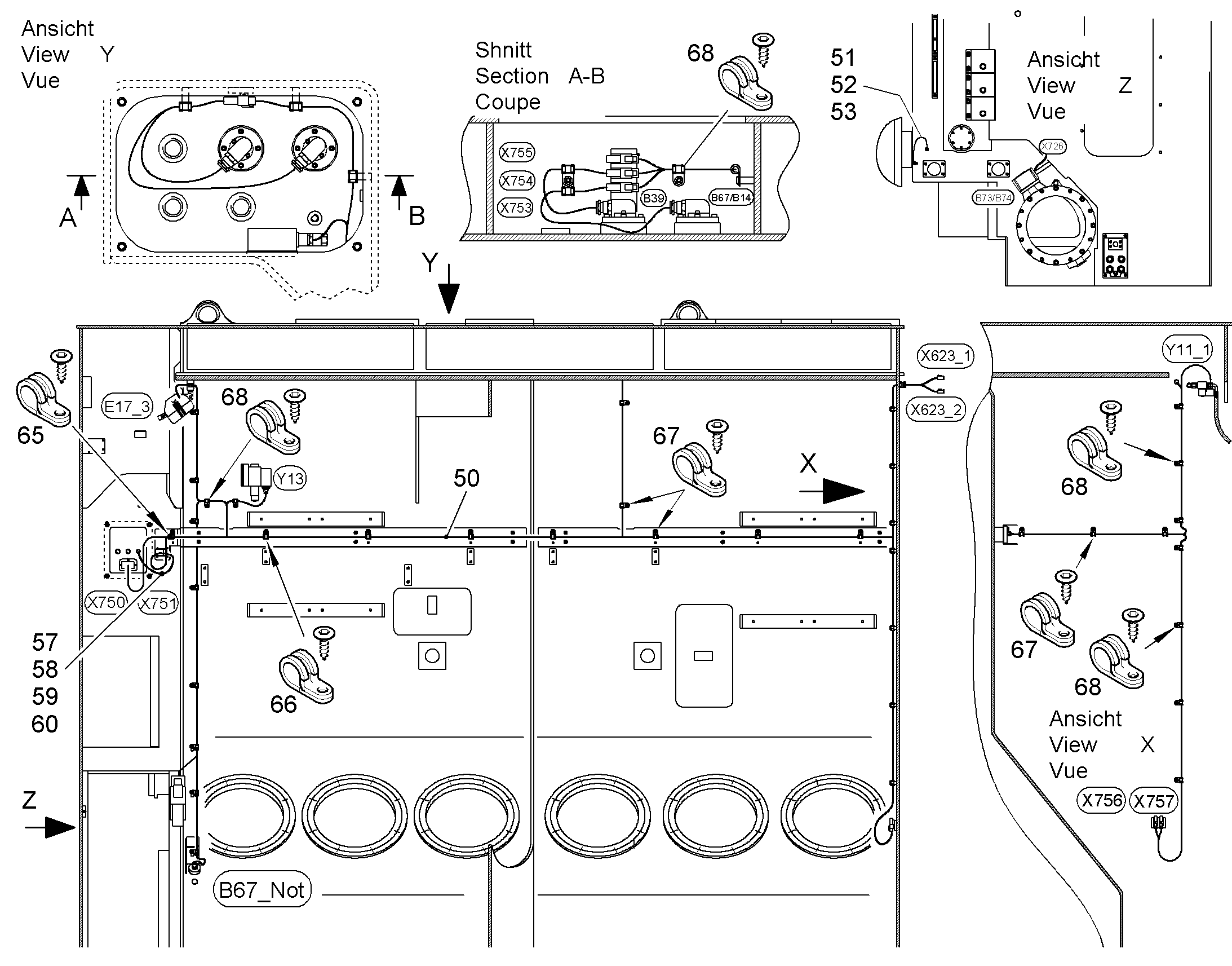 КОМПЛЕКТ КАБЕЛЕЙ 10040733 LIEBHERR