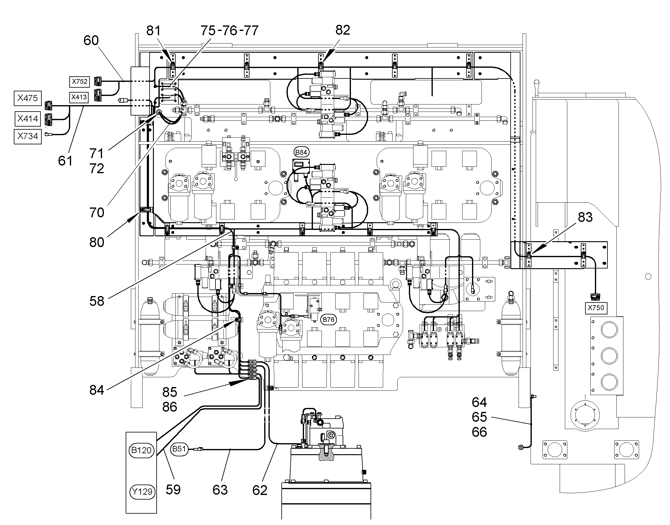 КОМПЛЕКТ КАБЕЛЕЙ 10038430 LIEBHERR
