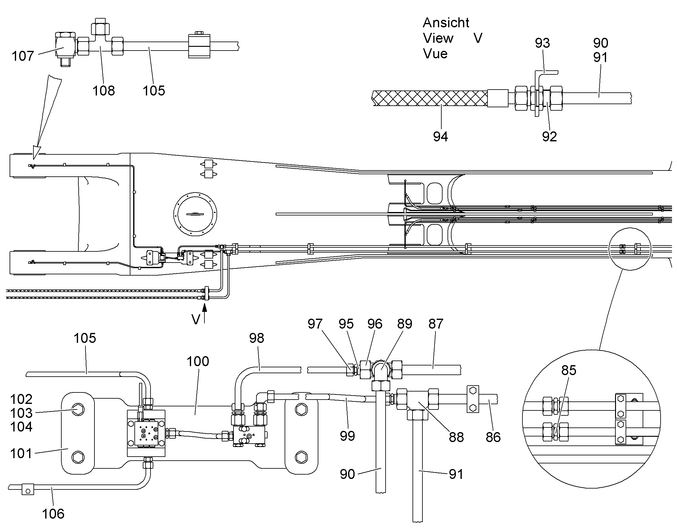 МАСЛОПРОВОД (1 00 650 5500 54 000) 9862058 LIEBHERR