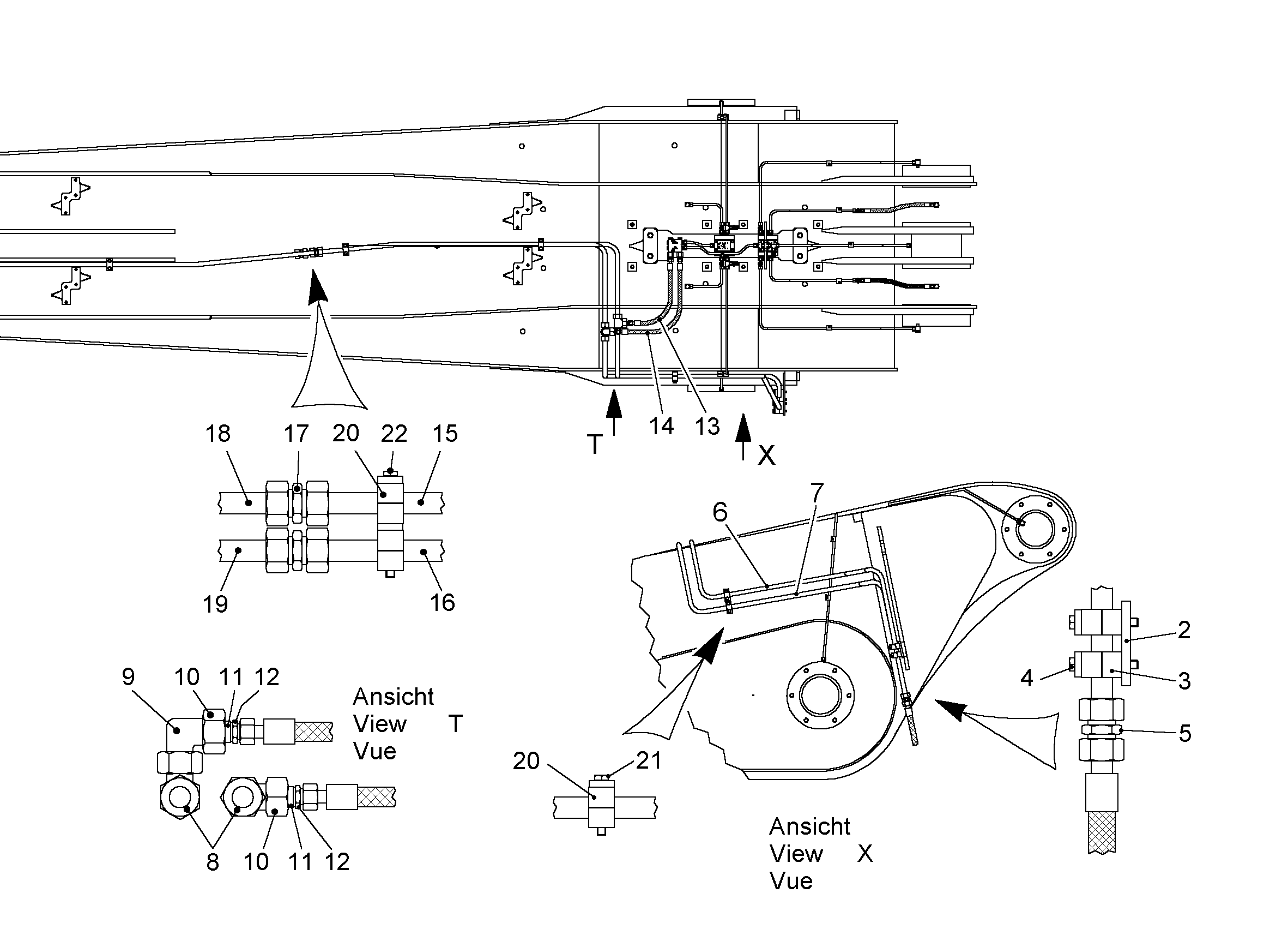 СМАЗОЧНАЯ ЛИНИЯ, КОМПЛЕКТ 9833688 LIEBHERR