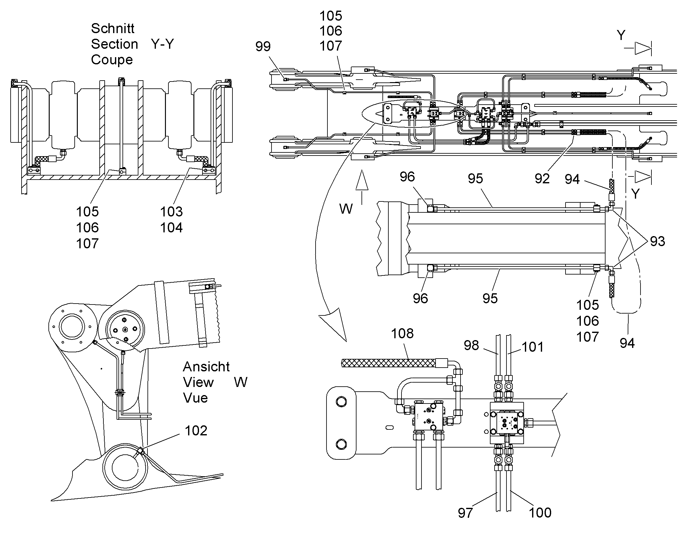 СМАЗОЧНАЯ ЛИНИЯ, КОМПЛЕКТ 9833726 LIEBHERR