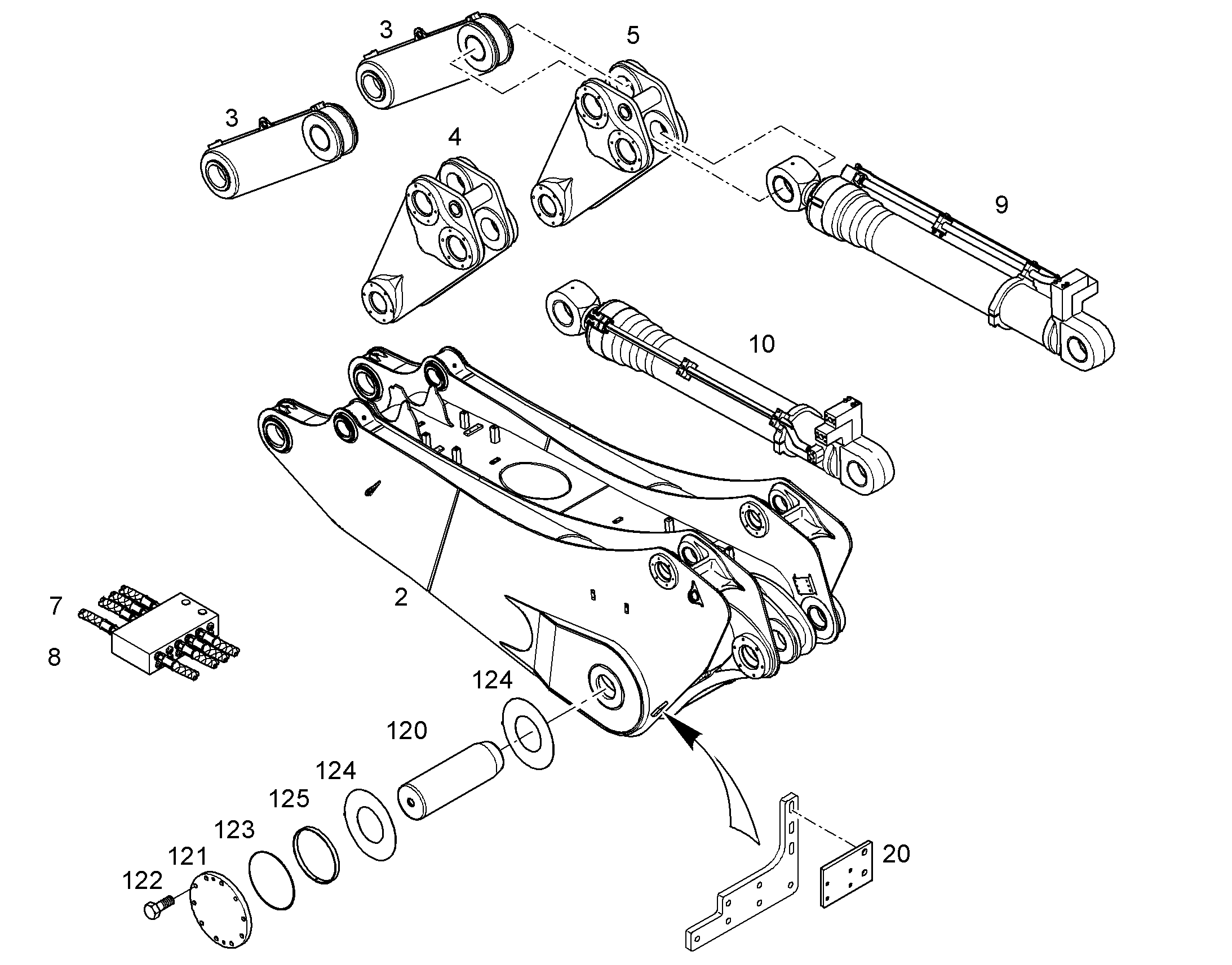 ПЛАНКА ОПОРНАЯ 9803696 LIEBHERR