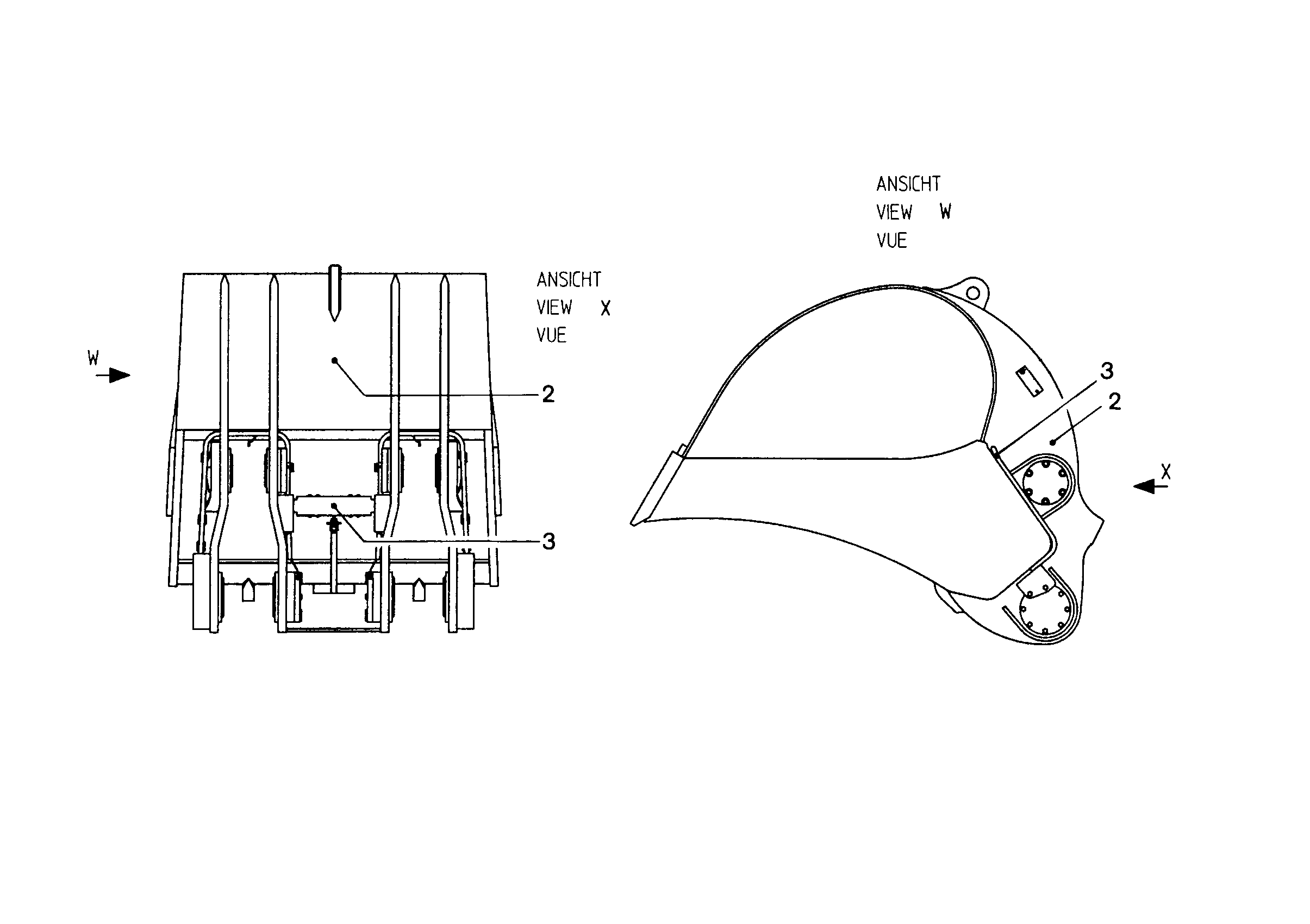ЛОПАТА ОБРАТНАЯ 9823737 LIEBHERR