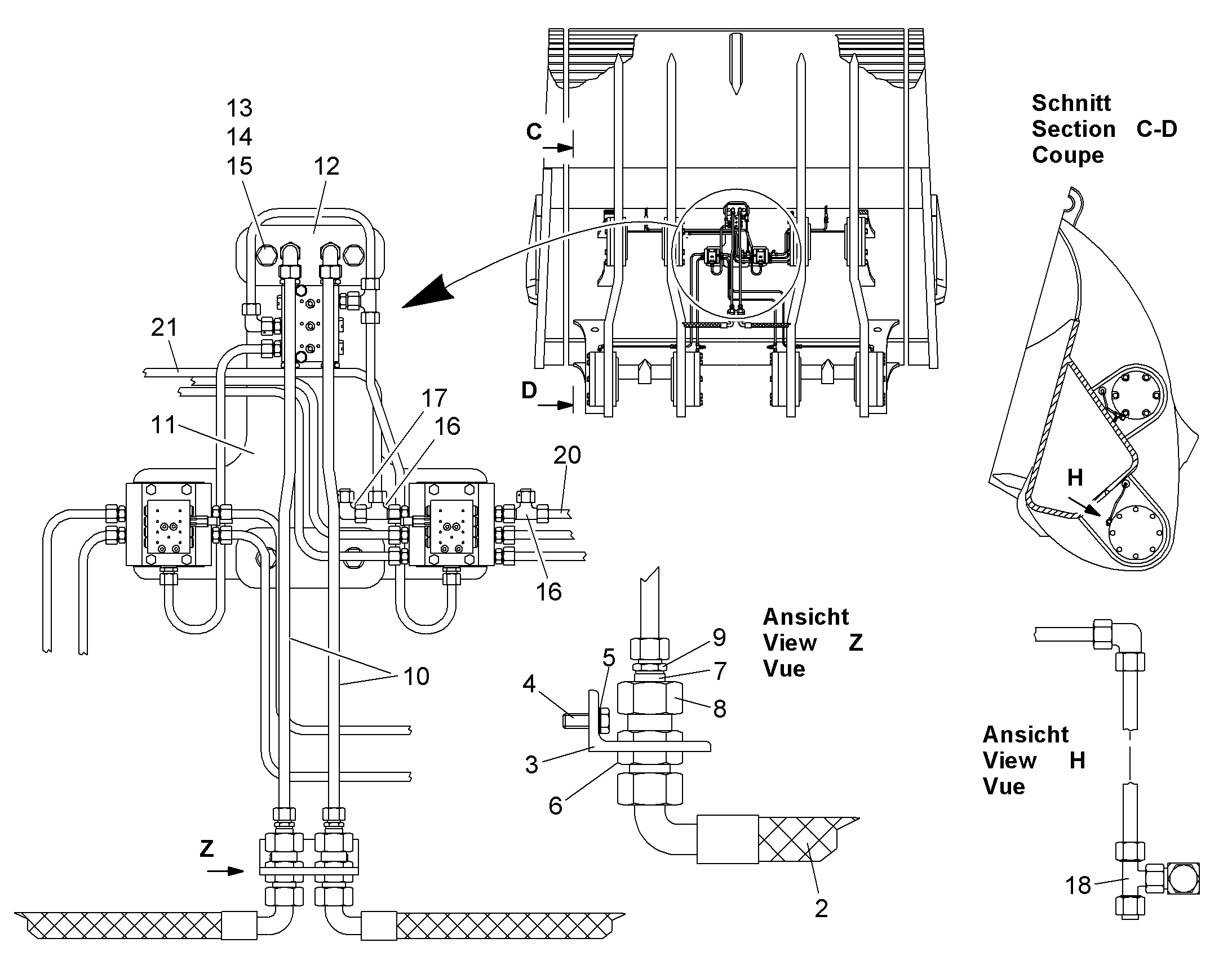СМАЗОЧНАЯ ЛИНИЯ, КОМПЛЕКТ 9862581 LIEBHERR