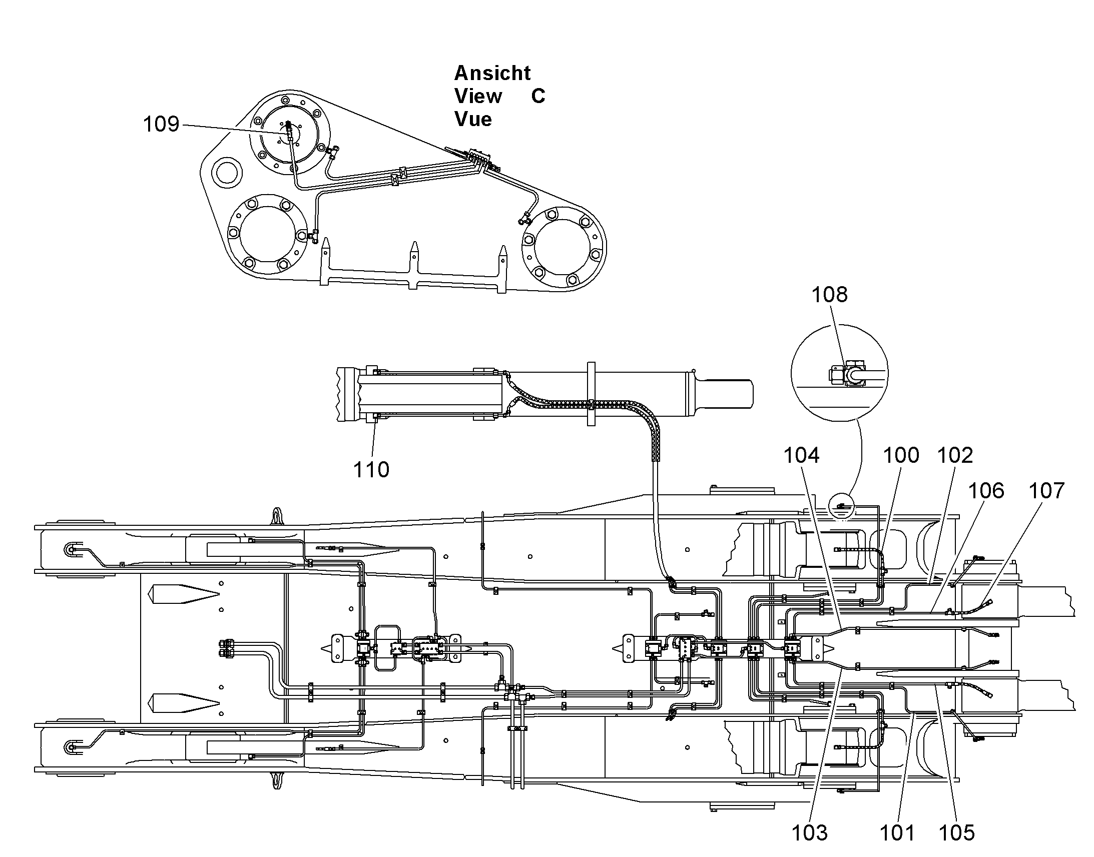 СМАЗОЧНАЯ ЛИНИЯ, КОМПЛЕКТ 9862513 LIEBHERR