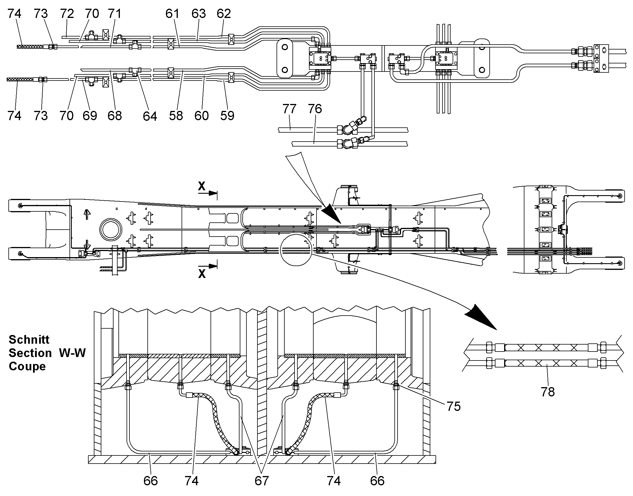 СМАЗОЧНАЯ ЛИНИЯ, КОМПЛЕКТ 9829759 LIEBHERR