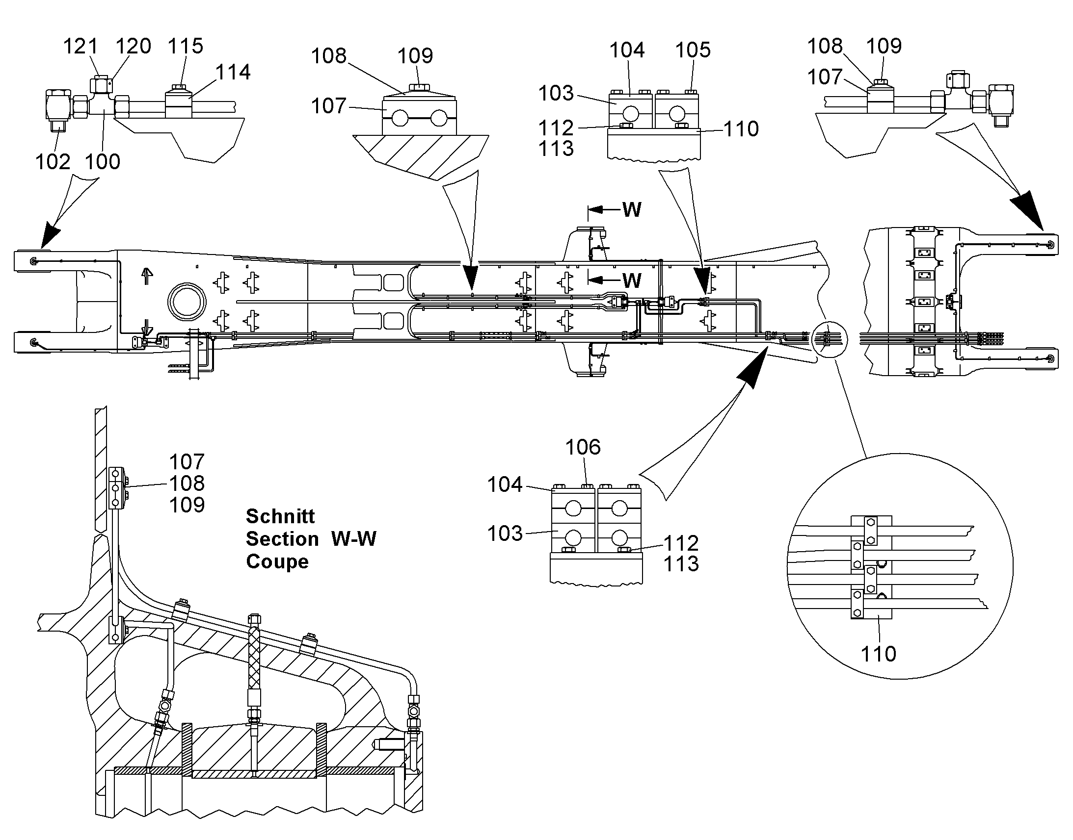 СМАЗОЧНАЯ ЛИНИЯ, КОМПЛЕКТ 10073121 LIEBHERR