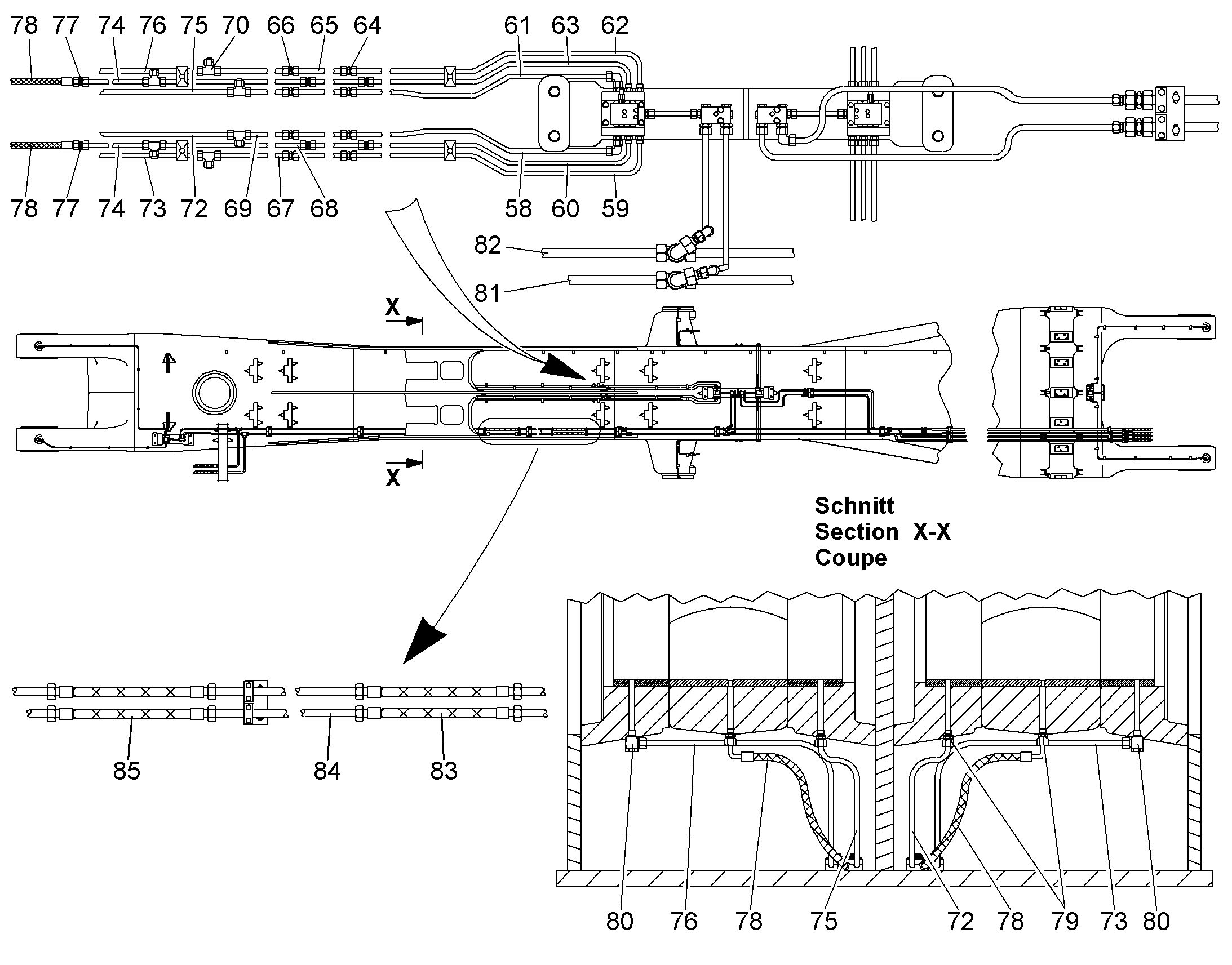 СМАЗОЧНАЯ ЛИНИЯ, КОМПЛЕКТ 9833801 LIEBHERR