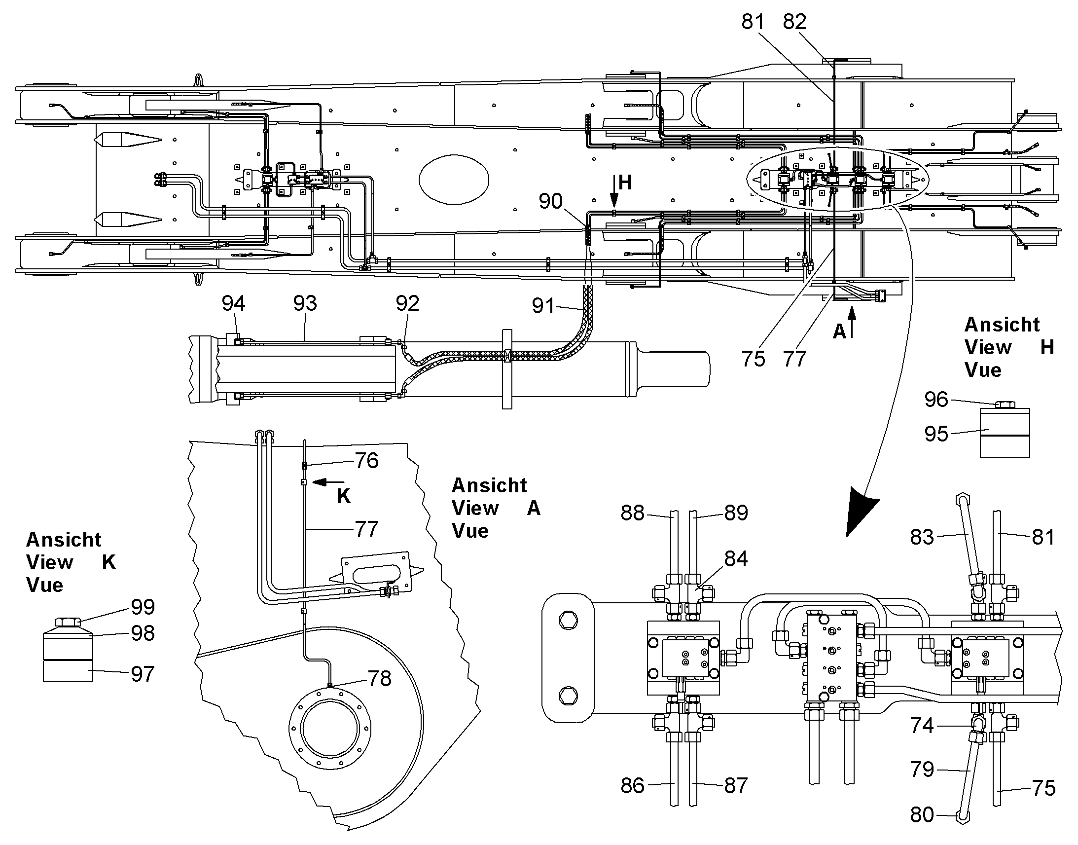 СМАЗОЧНАЯ ЛИНИЯ, КОМПЛЕКТ (1 03 709 9500 32 000) 9833762 LIEBHERR