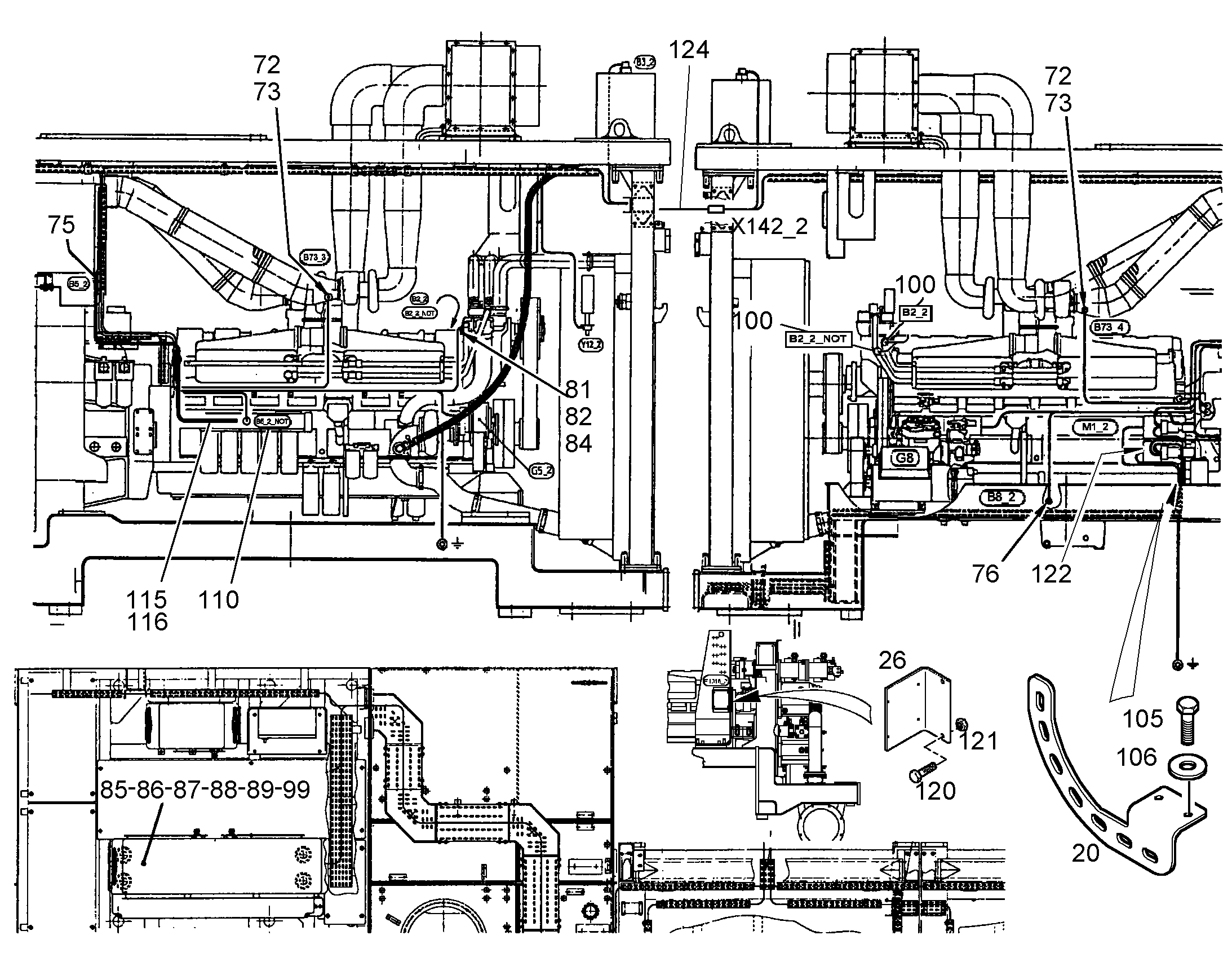 КОМПЛЕКТ КАБЕЛЕЙ 10014264 LIEBHERR
