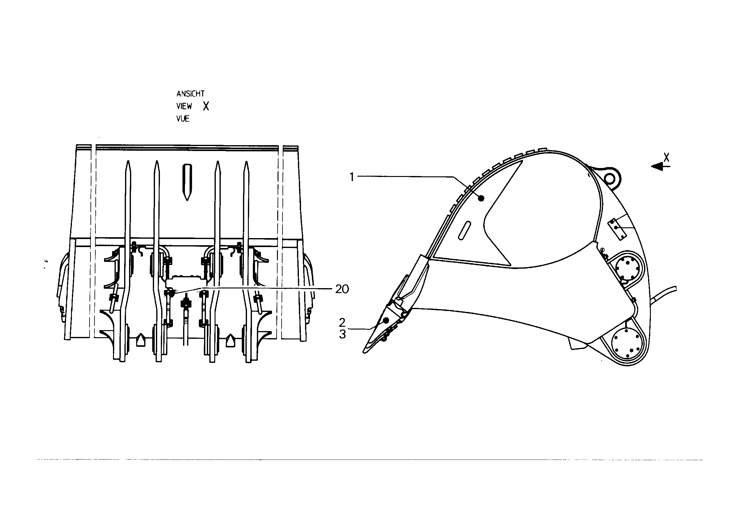 ЛОПАТА ОБРАТНАЯ HD 9690996 LIEBHERR